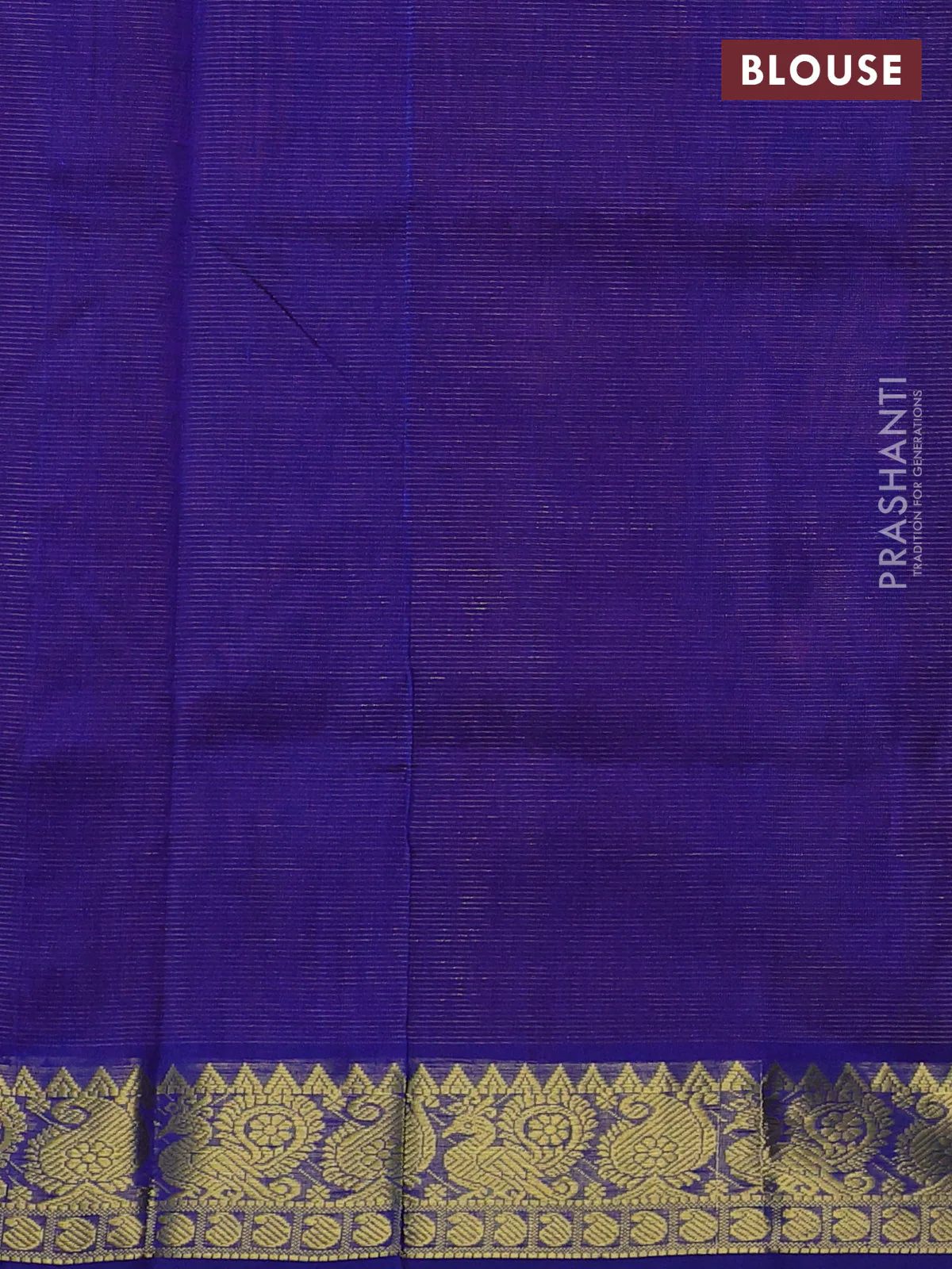 Silk cotton saree maroon and violet with allover vairosi pattern and annam zari woven border - Image 3