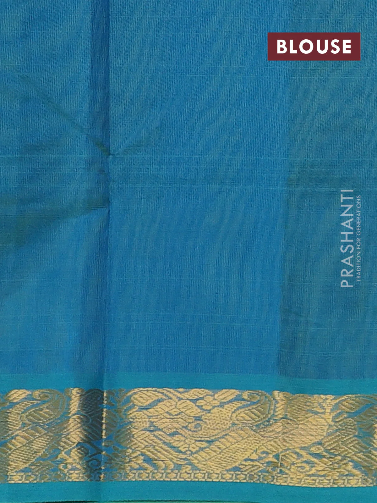 Silk cotton saree mehendi green and dual shade of teal blue with plain body and zari woven border - Image 3