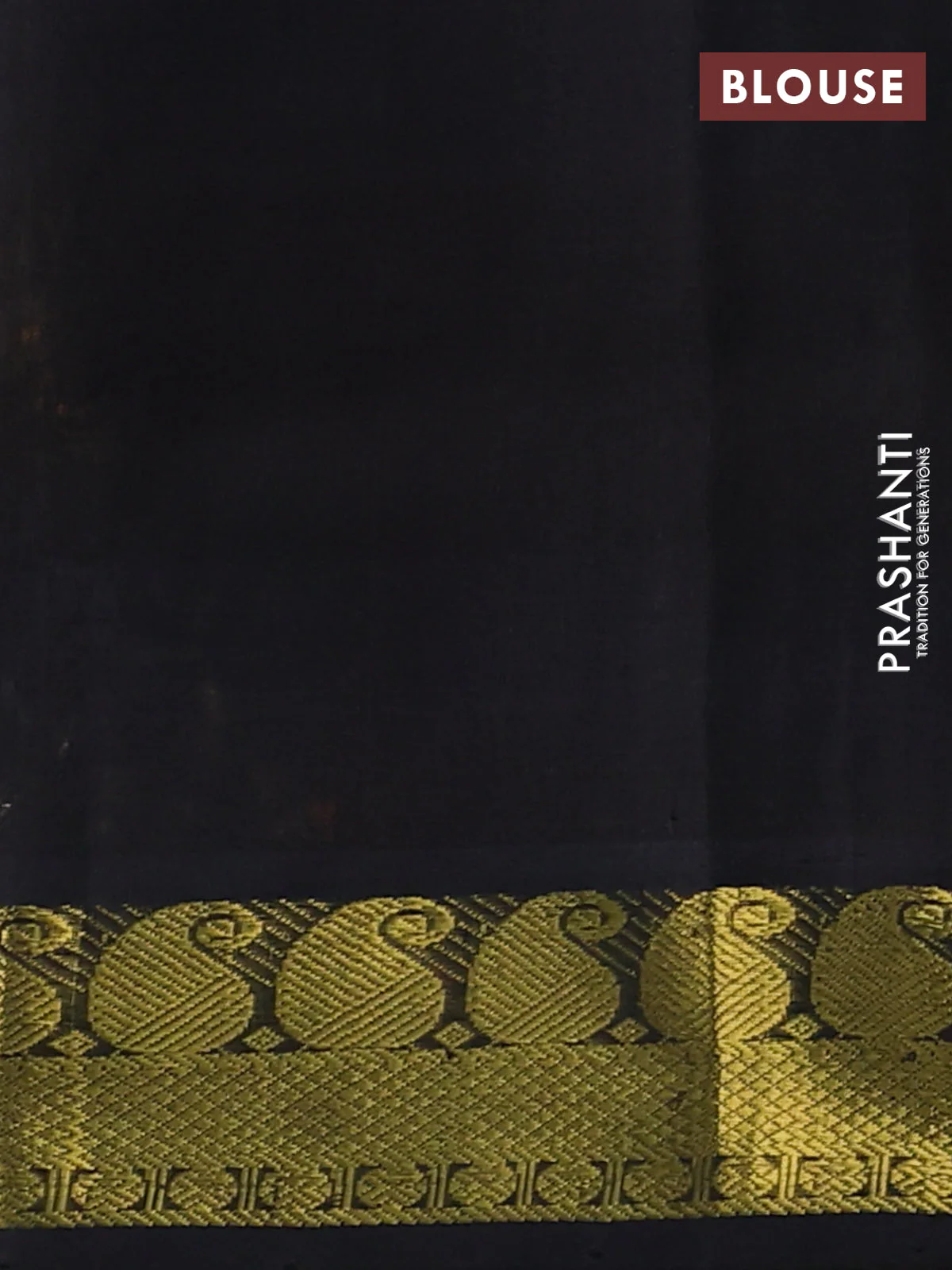 Silk cotton saree multi colour and black with allover paalum pazhamum checks & buttas and paisley zari woven border - Image 3