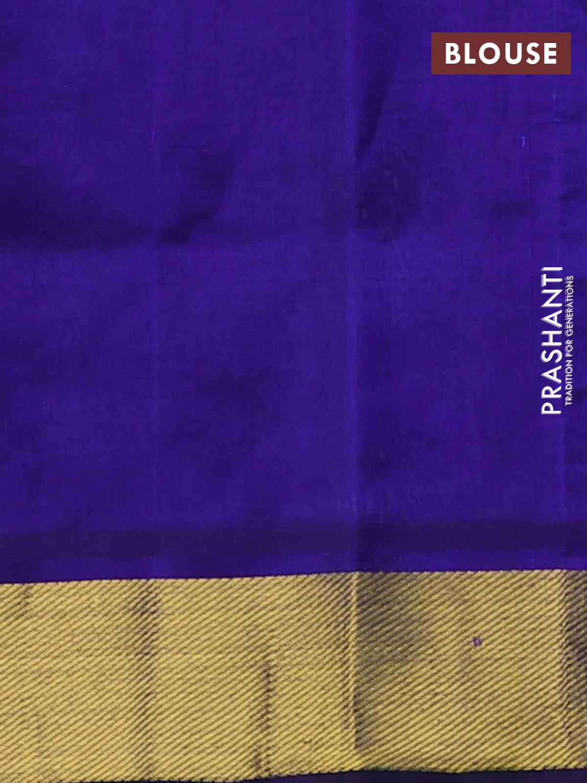 Silk cotton saree multi colour and blue with allover paalum pazhamum checks & buttas and zari woven border - Image 3