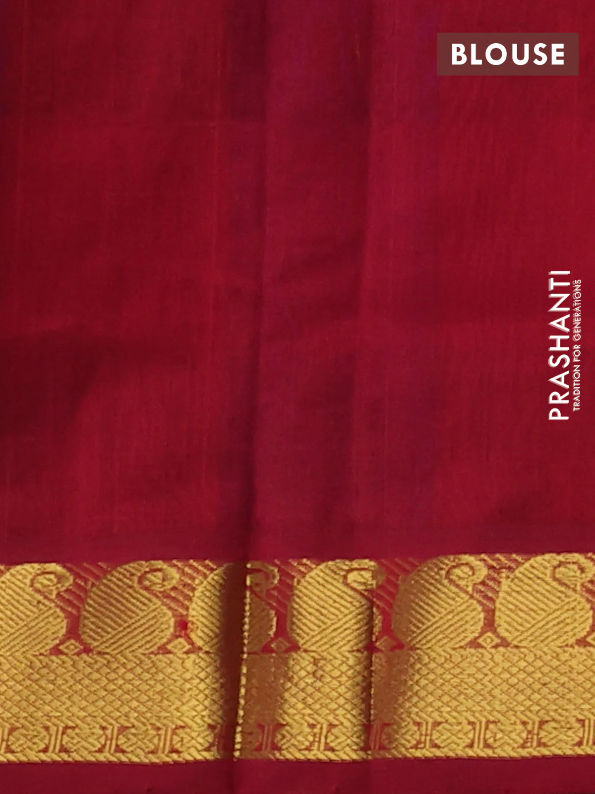 Silk cotton saree multi colour and maroon with allover paalum pazhamum checks & buttas and zari woven border - Image 3