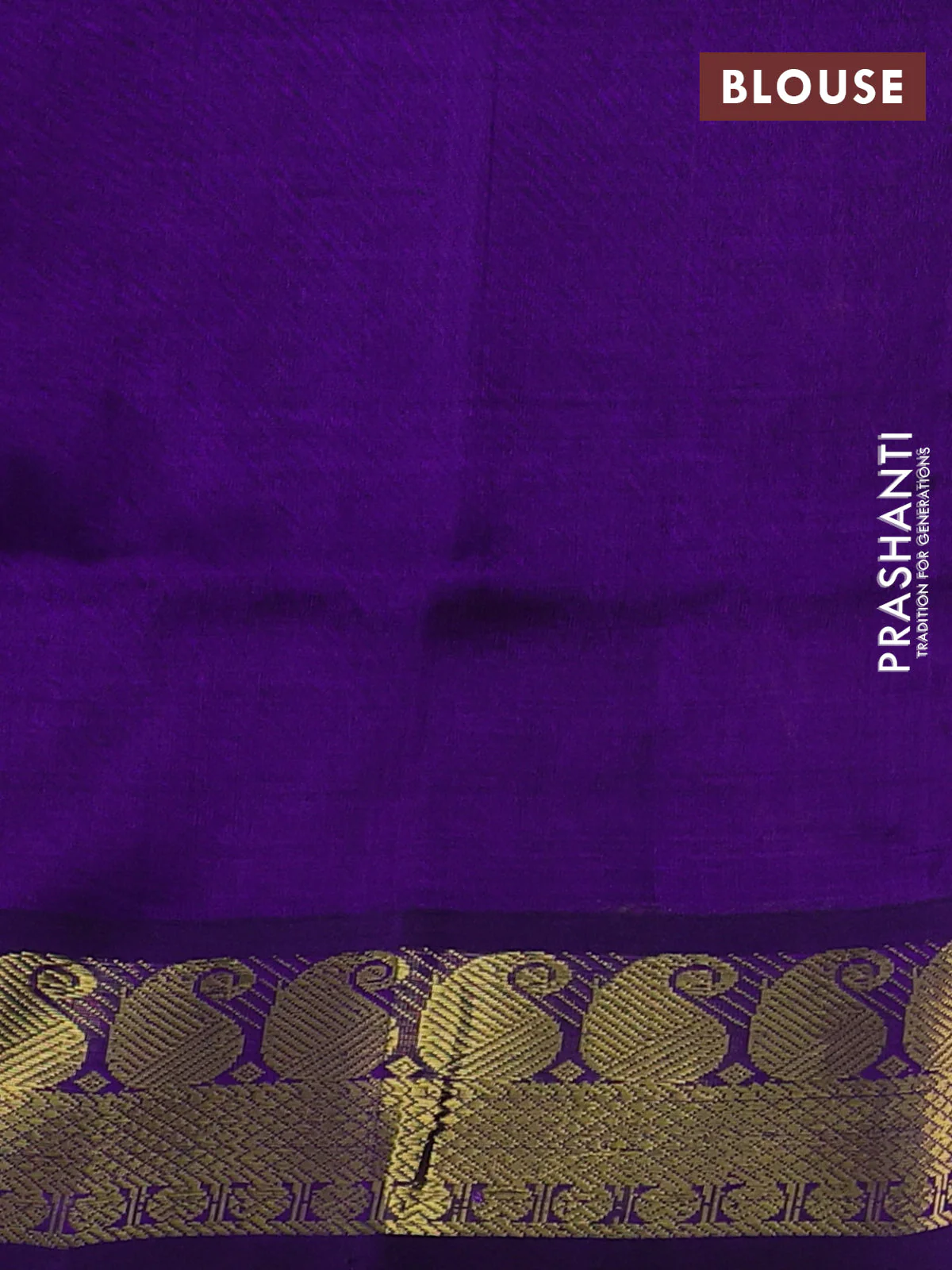 Silk cotton saree multi colour and purple with allover paalum pazhamum checks & buttas and paisley zari woven border - Image 3