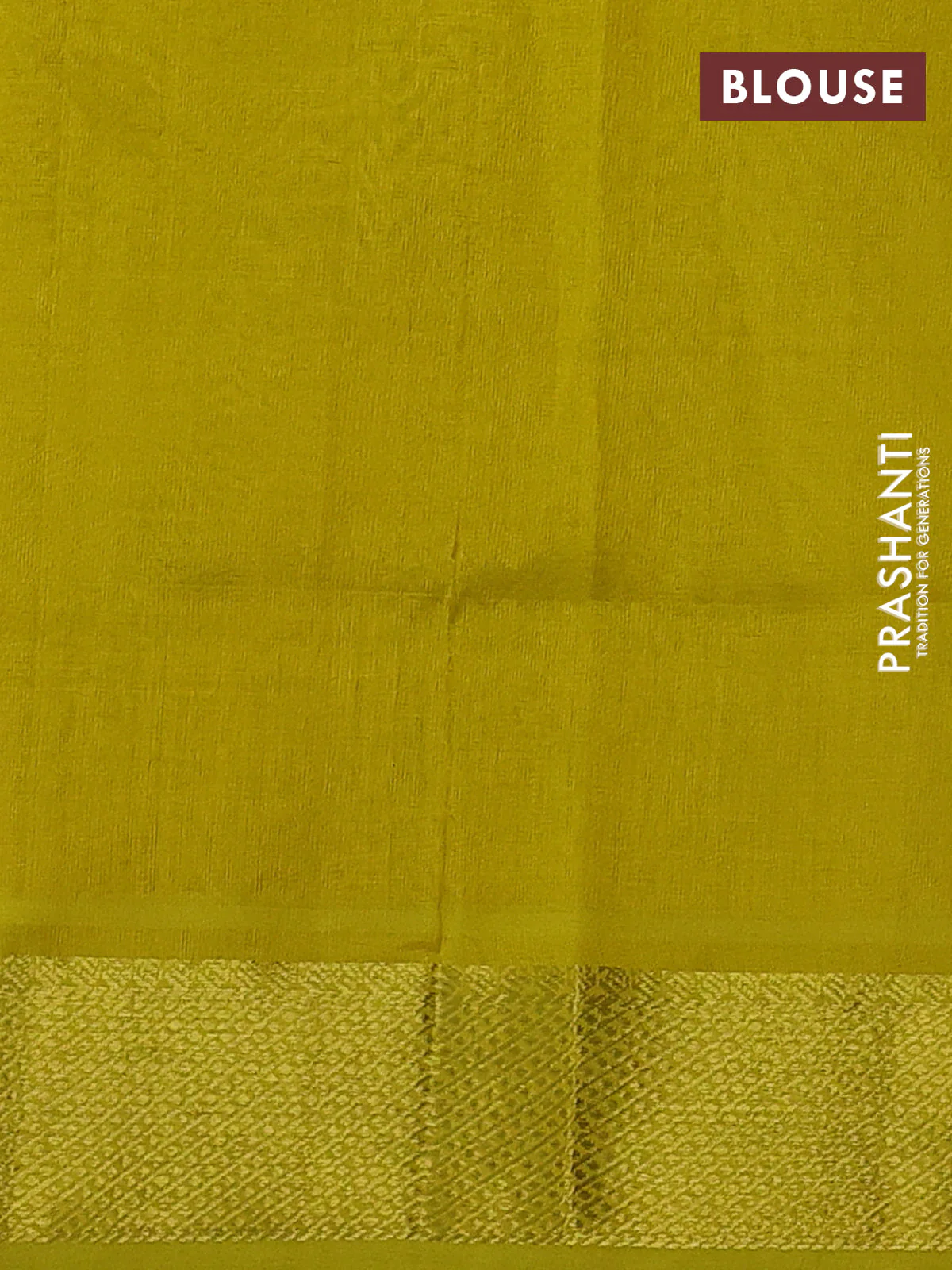 Silk cotton saree multi colour and yellow with allover paalum pazhamum checks & buttas and zari woven border - Image 3