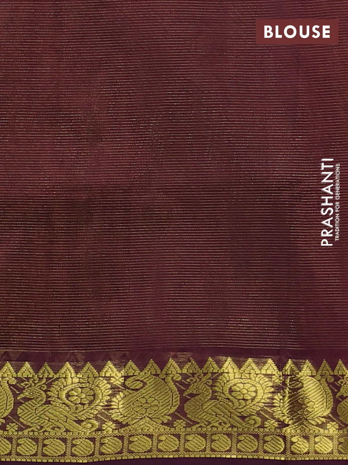 Silk cotton saree mustard yellow and wine shade with allover vairosi pattern and annam zari woven border - Image 3