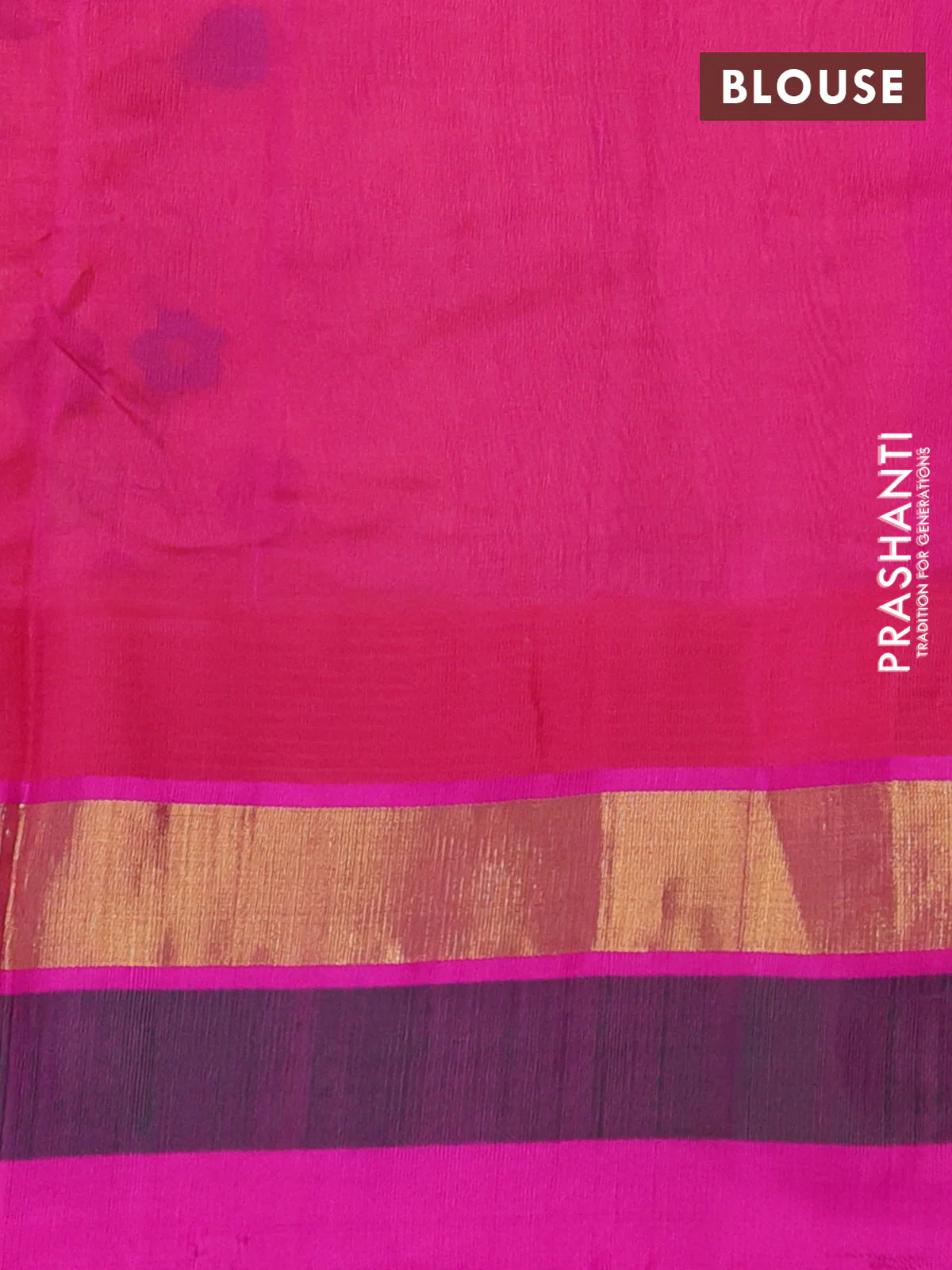 Silk cotton saree orange and pink with allover kalamkari prints and temple design zari woven simple border - Image 3