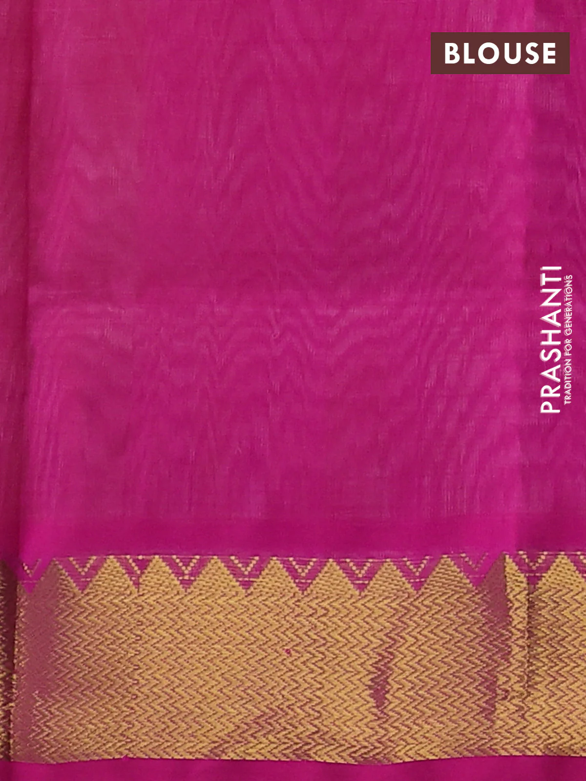 Silk cotton saree pale orange and pink with paisley zari woven buttas and zari woven border - Image 3