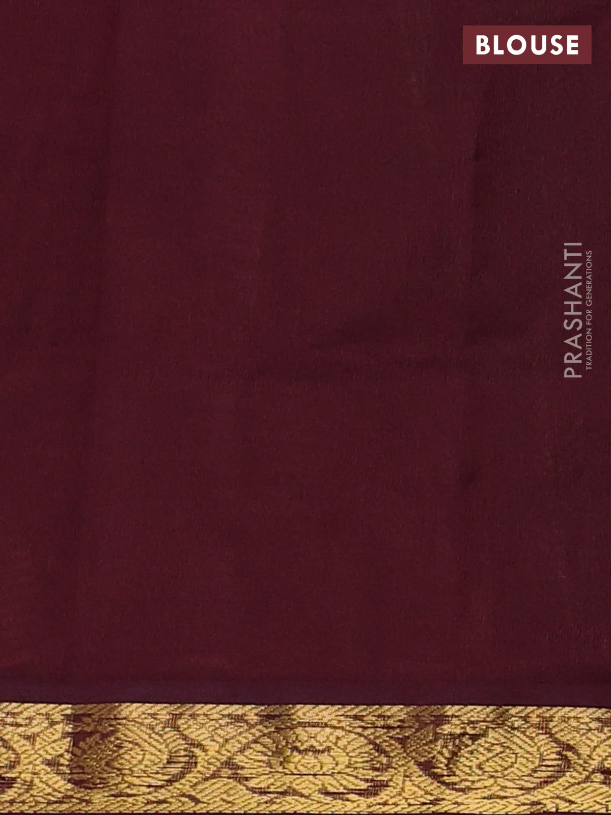 Silk cotton saree peach pink and deep maroon with plain body and zari woven border - Image 3