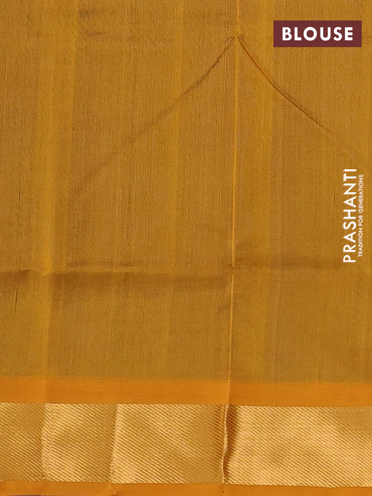 Silk cotton saree peacock blue and mustard yellow with allover zari woven buttas and zari woven border - Image 3