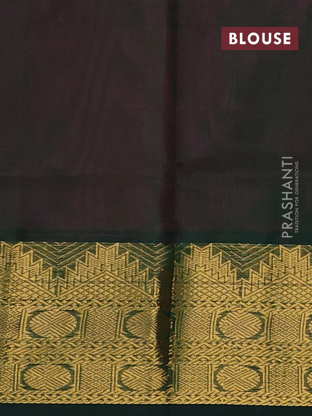 Silk cotton saree pink and green with plain body and zari woven border - Image 3