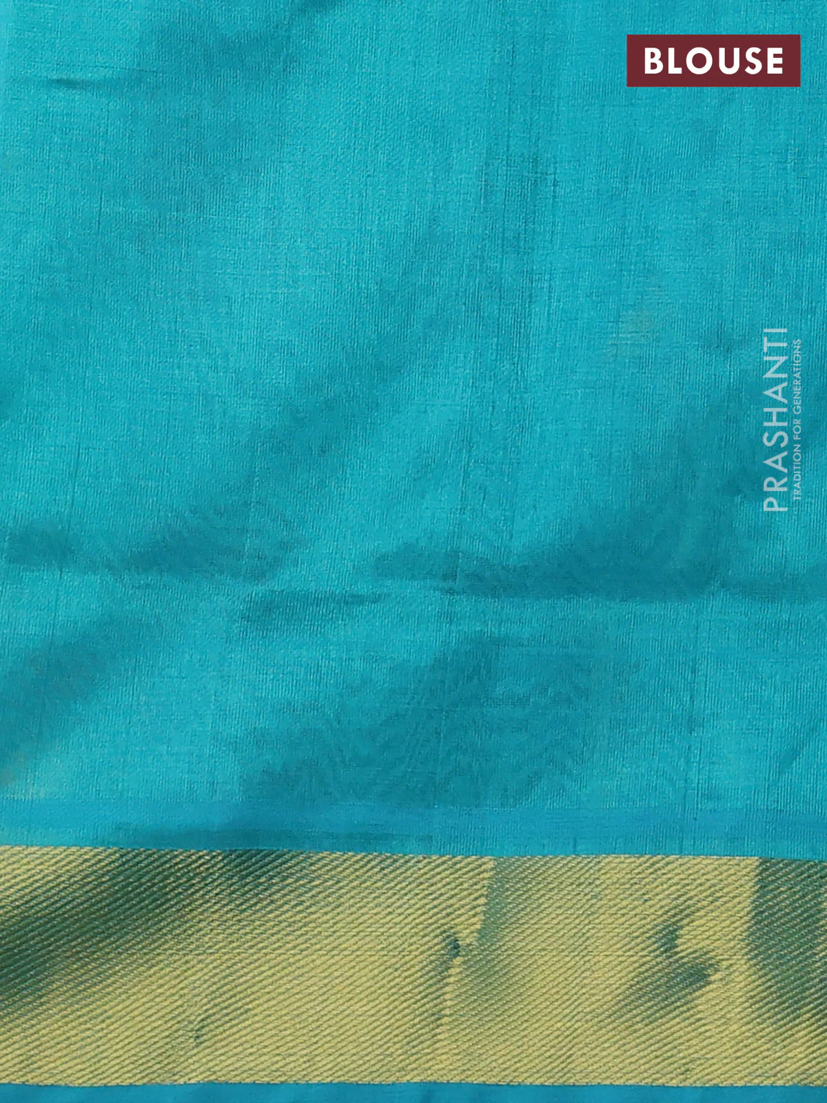 Silk cotton saree pink and teal green with allover paalum pazhamum checks & buttas and zari woven border - Image 3
