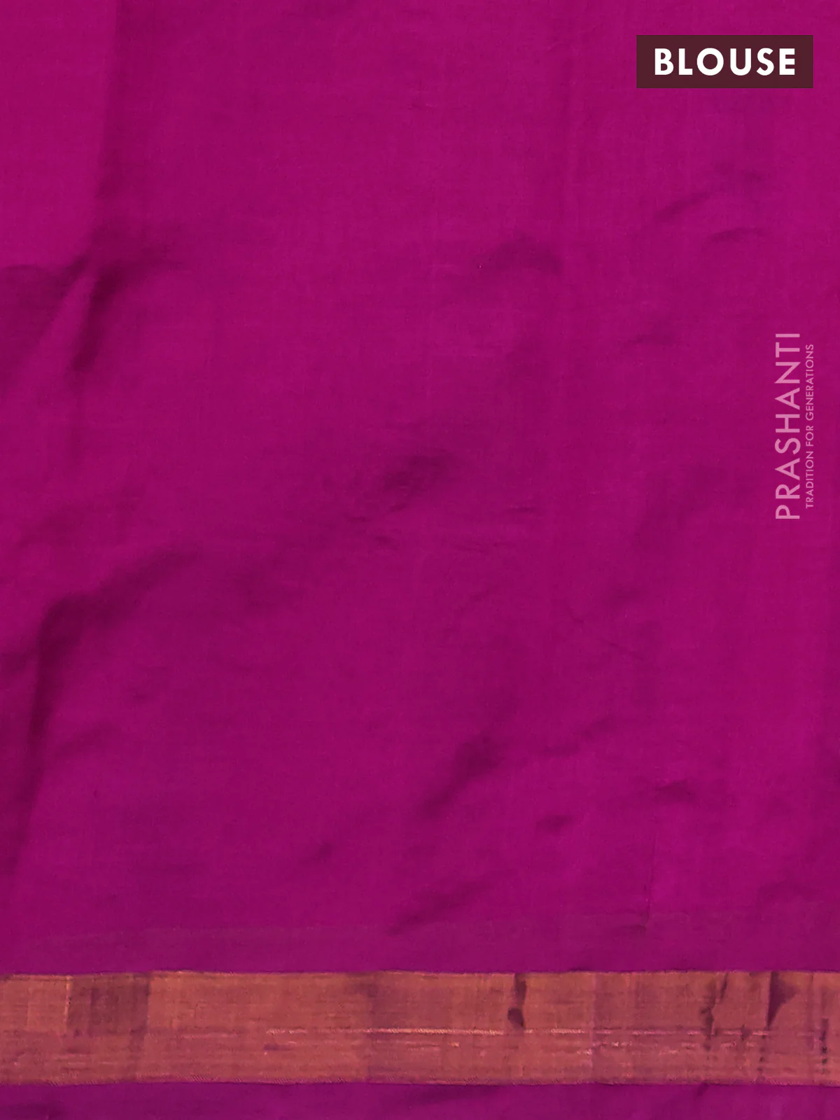 Silk cotton saree pink with floral embriodery and zari woven border - Image 3