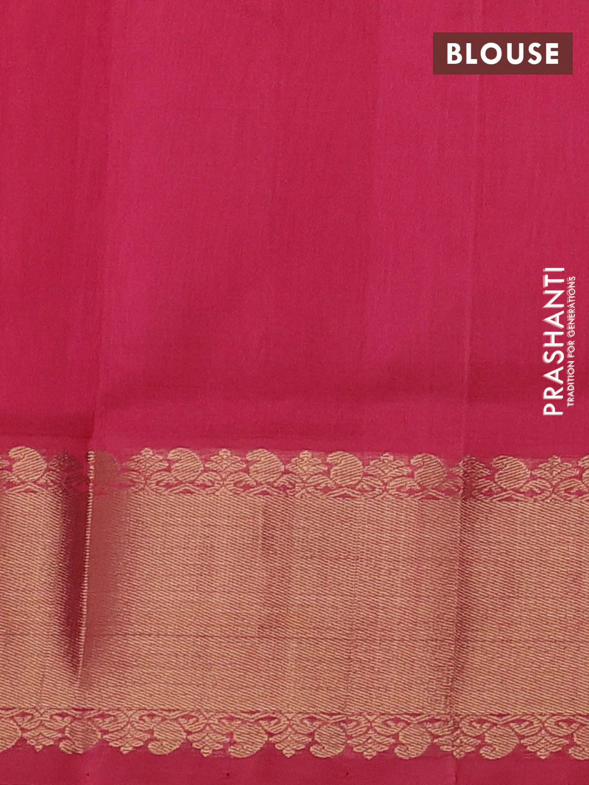 Silk cotton saree pink with paisely zari woven buttas and zari woven border - Image 3
