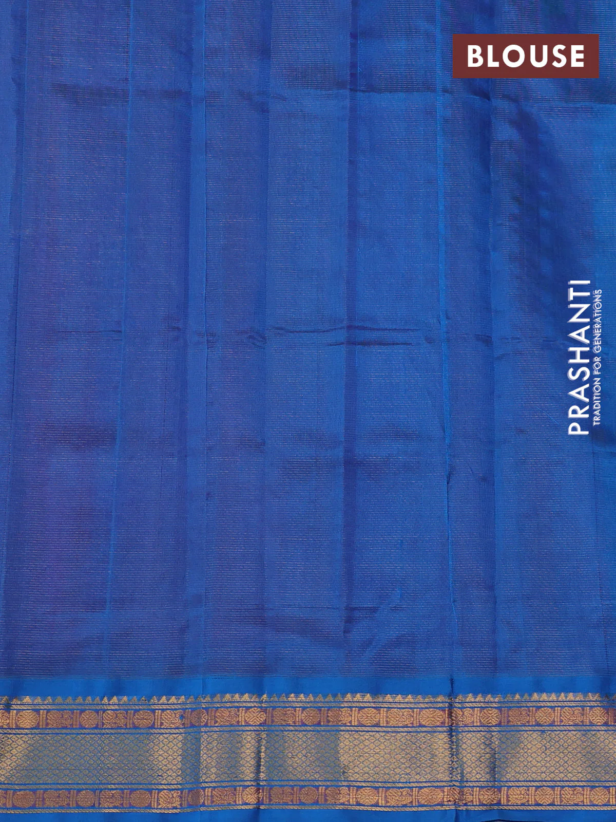 Silk cotton saree purple and cs blue with allover vairaosi pattern and zari woven korvai border - Image 3