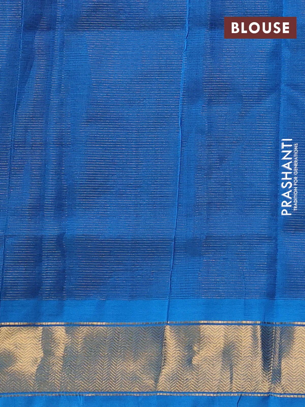 Silk cotton saree purple and cs blue with allover vairosi pattern and zari woven border - Image 3