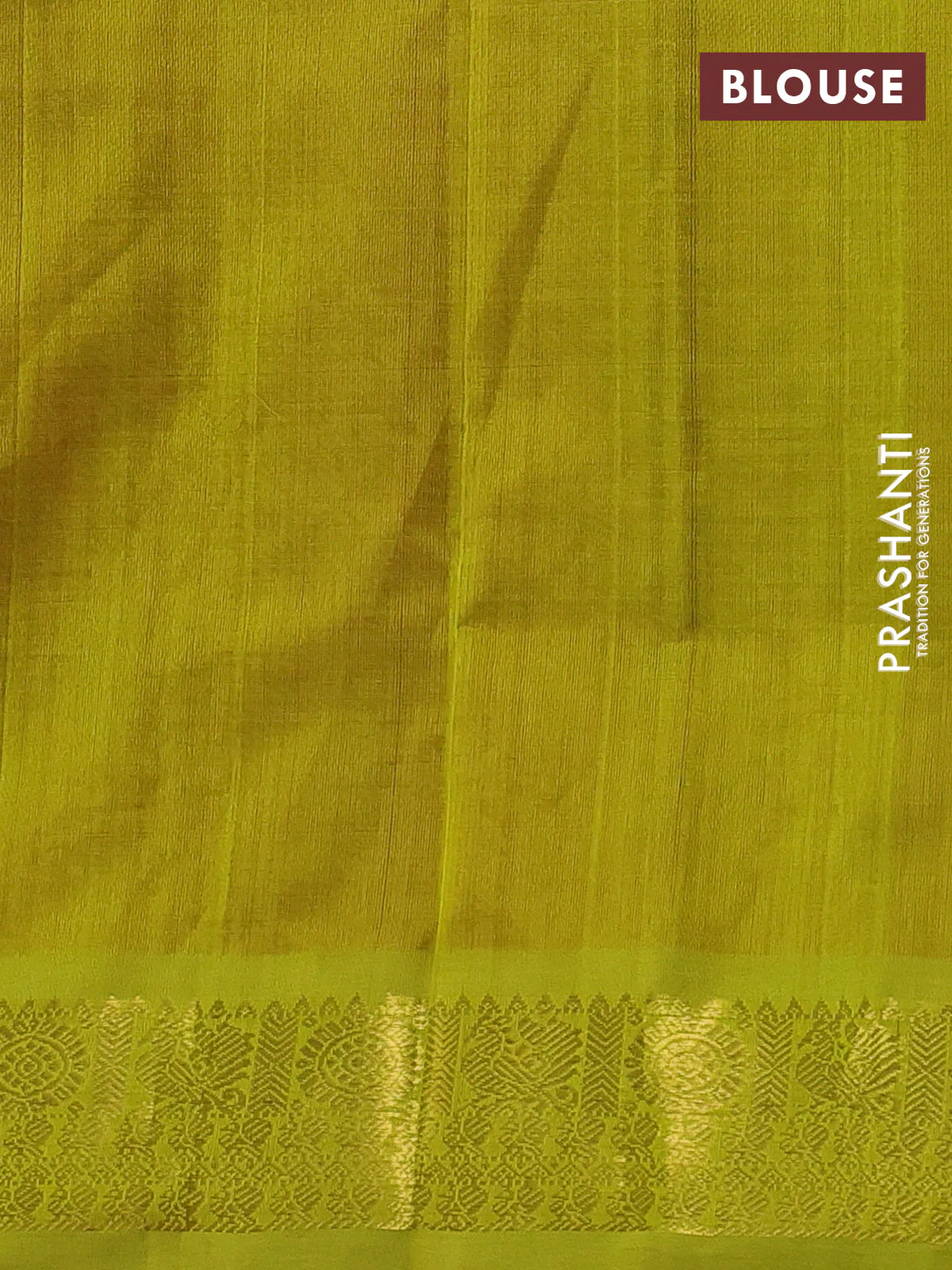 Silk cotton saree red and light green with zari woven buttas and annam zari woven border - Image 3