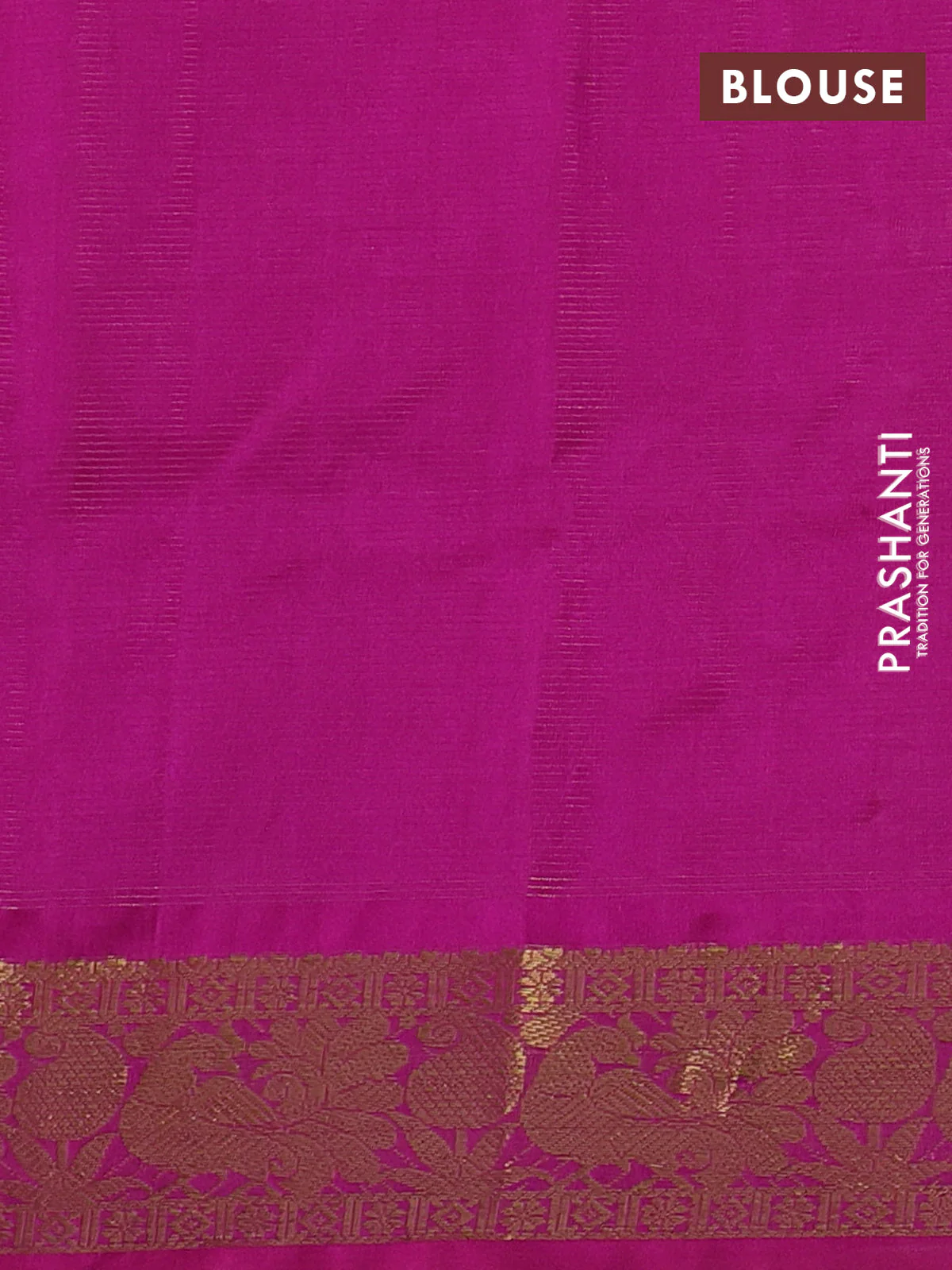 Silk cotton saree sandal and pink with allover vairosi pattern and annam zari woven border - Image 3