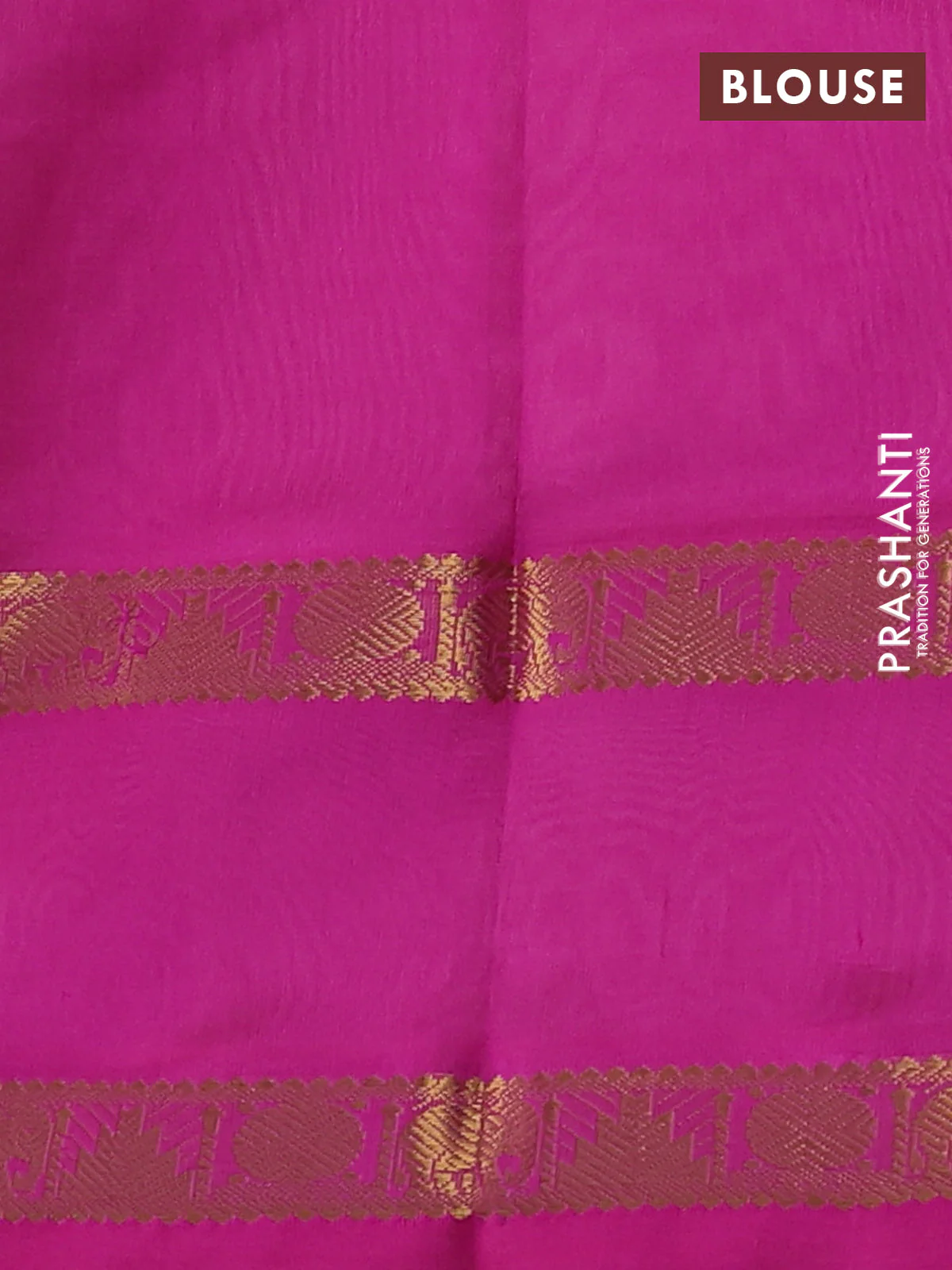 Silk cotton saree sandal and pink with allover zari lakshadeepam patten and rettapet zari woven border - Image 3