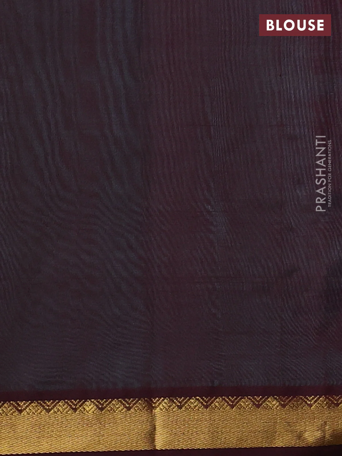 Silk cotton saree teal blue and deep maroon with plain body and zari woven border - Image 3