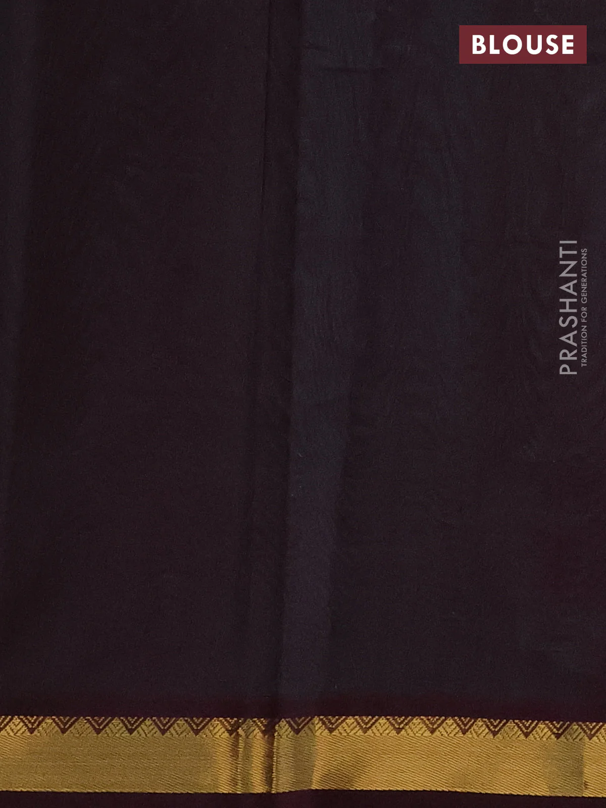 Silk cotton saree teal blue and wine shade with plain body and zari woven border - Image 3