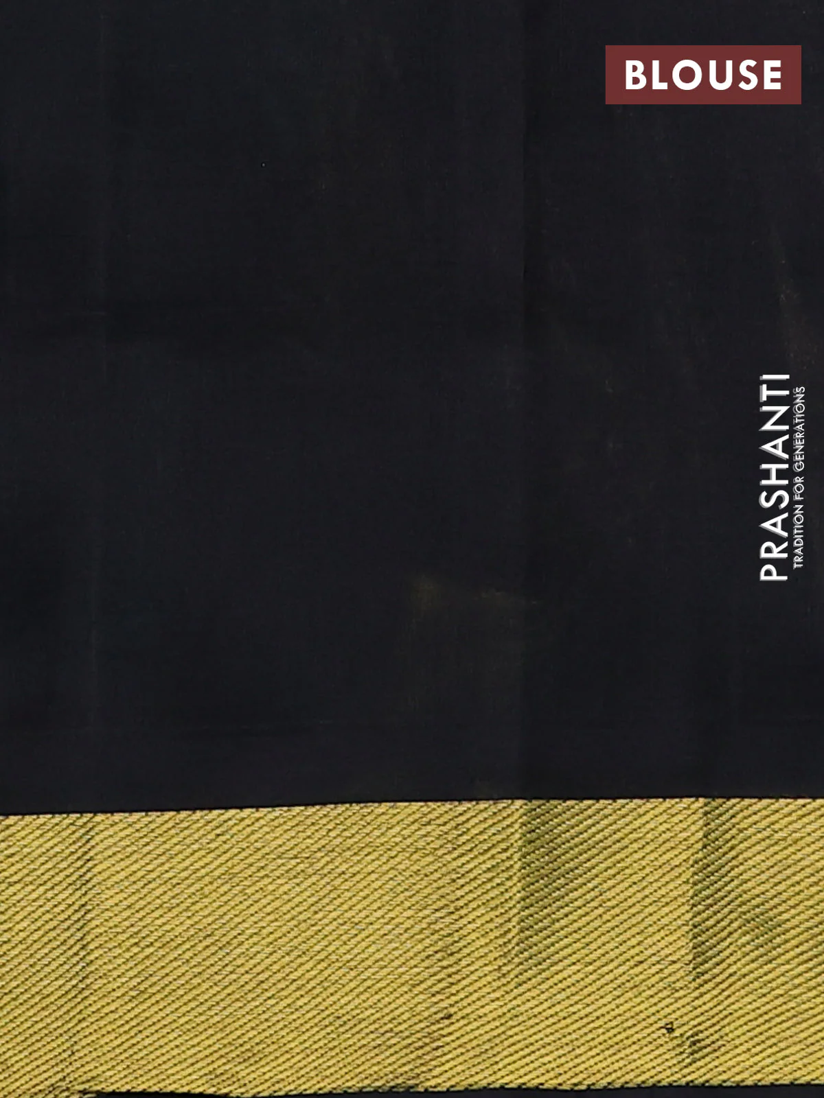 Silk cotton saree teal green and black with allover paalum pazhamum checks & buttas and zari woven border - Image 3