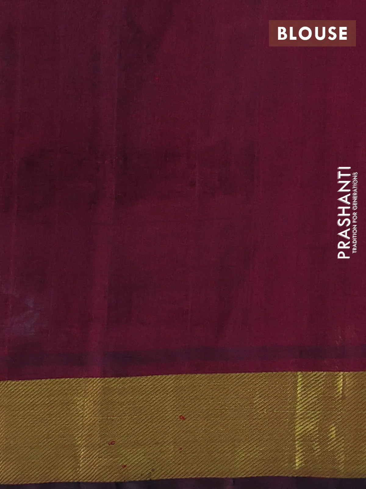 Silk cotton saree teal green and deep maroon with allover paalum pazhamum checks & buttas and zari woven border - Image 3