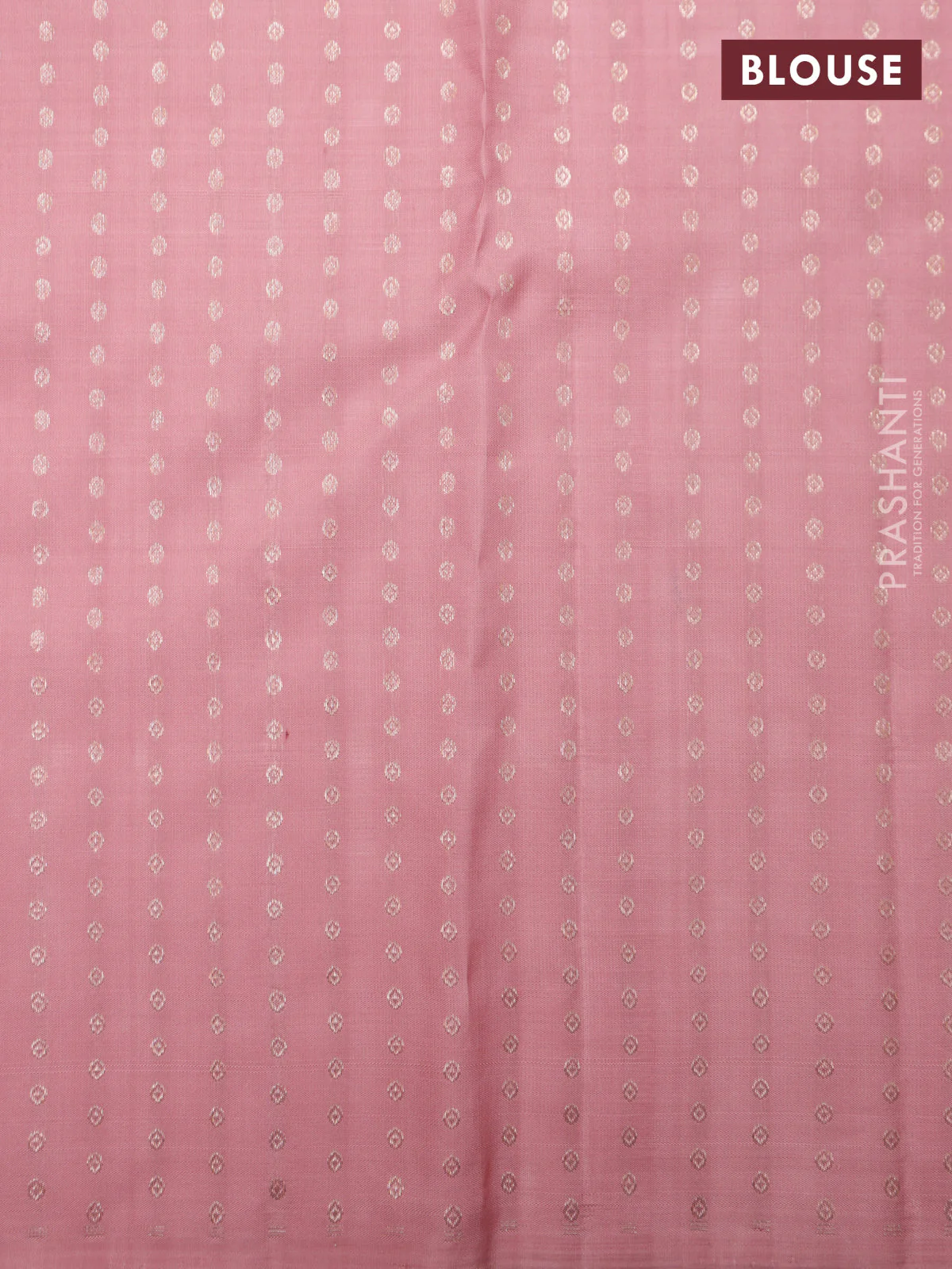 Teal Blue-Peach Shade Pure kanchipuram Silk saree With allover zari checked pattern - Image 6