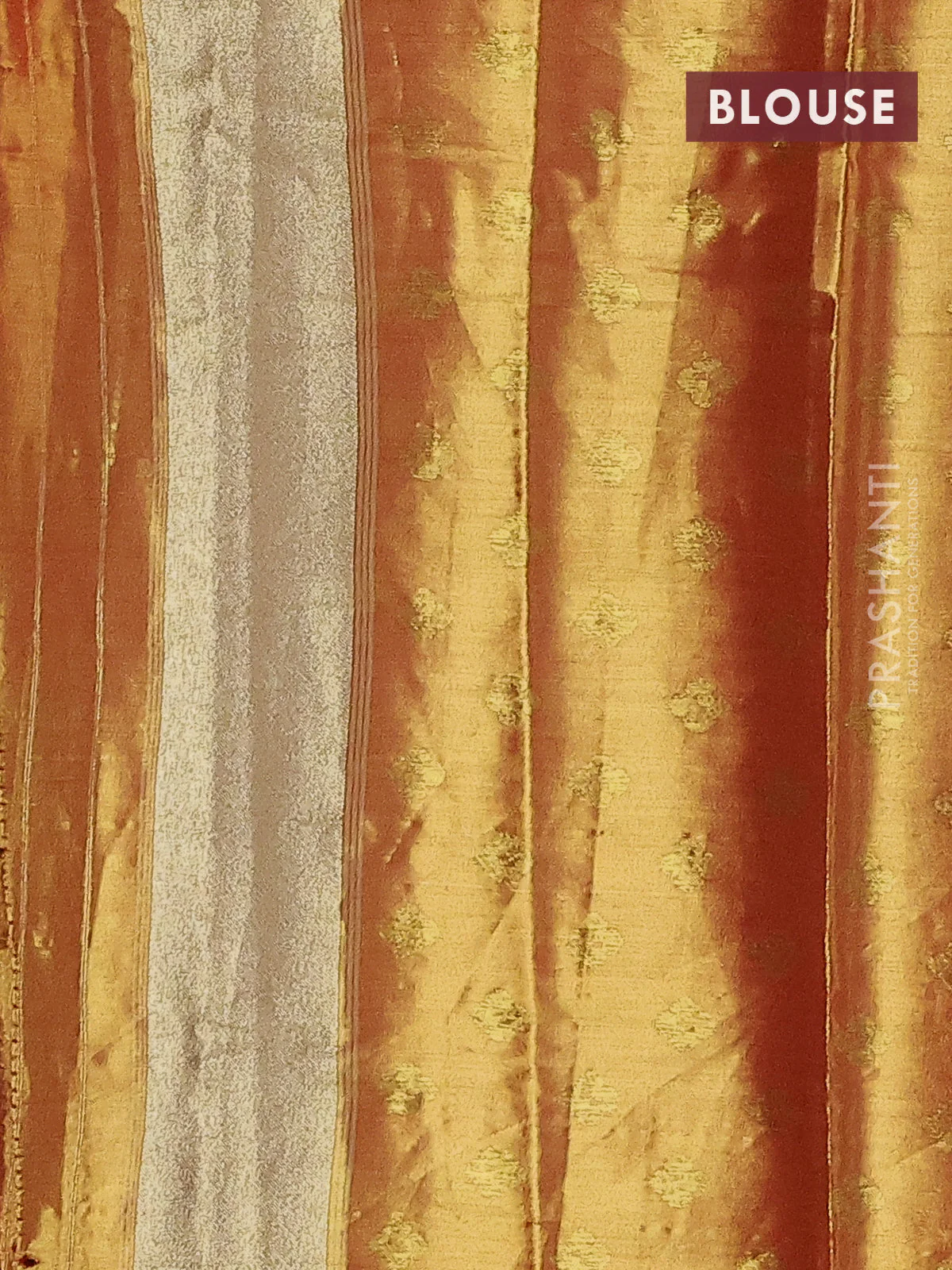 Tissue paithani saree mehendi green and red with allover ikat thread weaves and rettapet border - Image 3