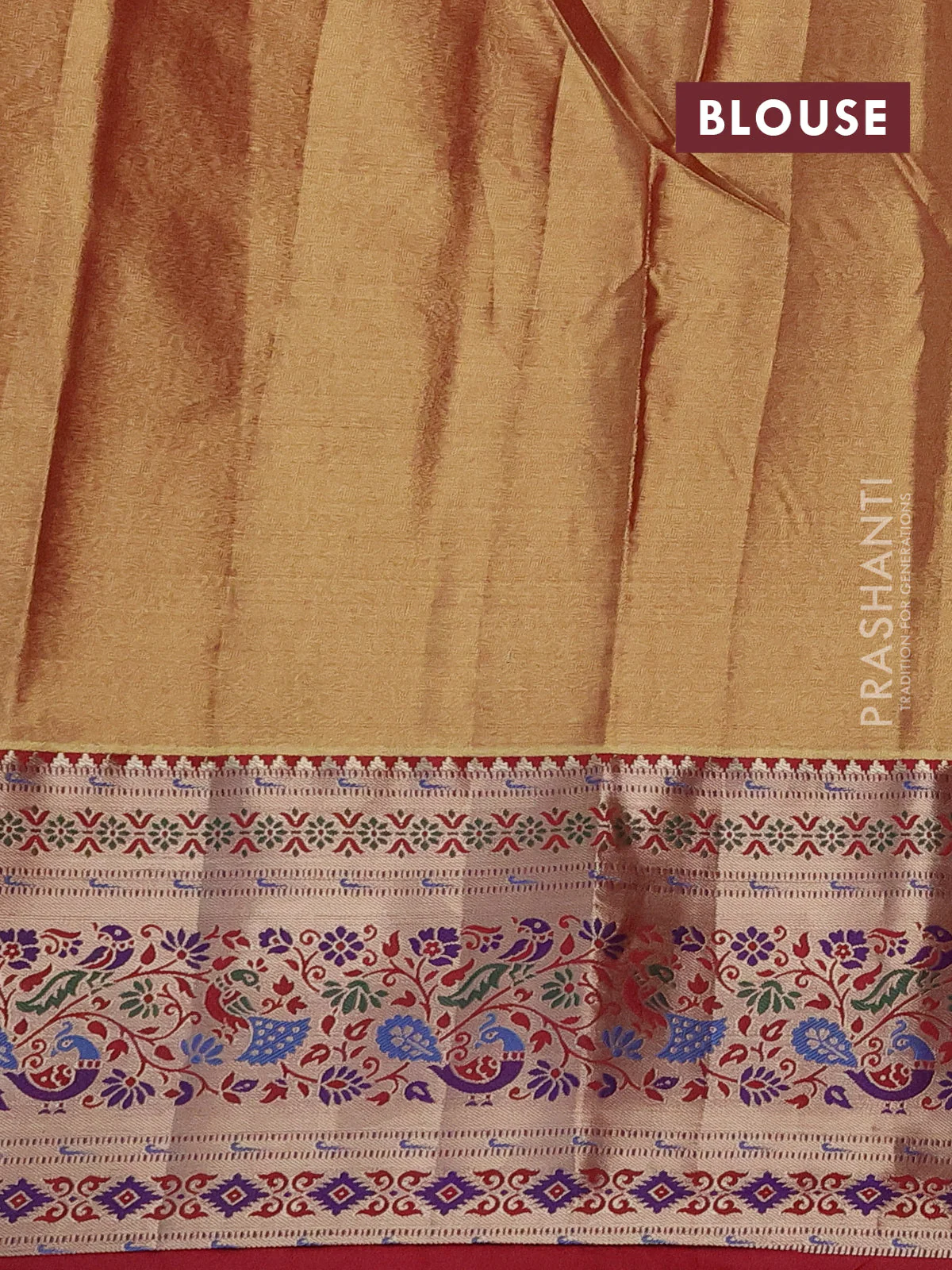 Tissue paithani silk saree light green and pink with allover silver zari woven brocade weaves and zari woven paithani style border - Image 3