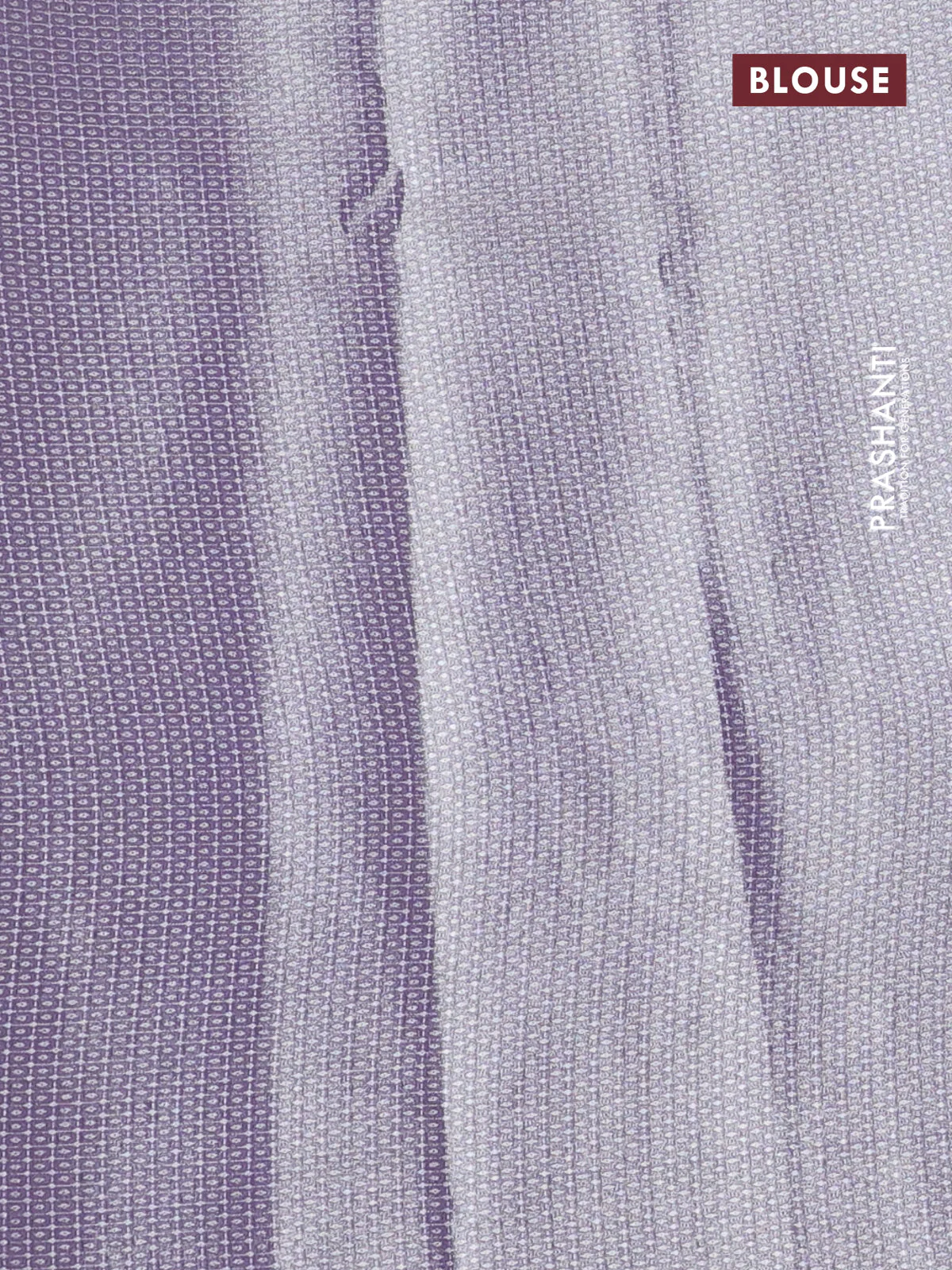Tissue saree lavender shade with embroidery work buttas and temple design zari border - Image 3