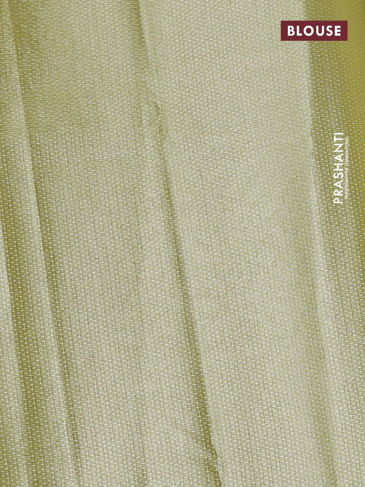 Tissue saree lime yellow with embroidery work buttas and temple design zari border - Image 3