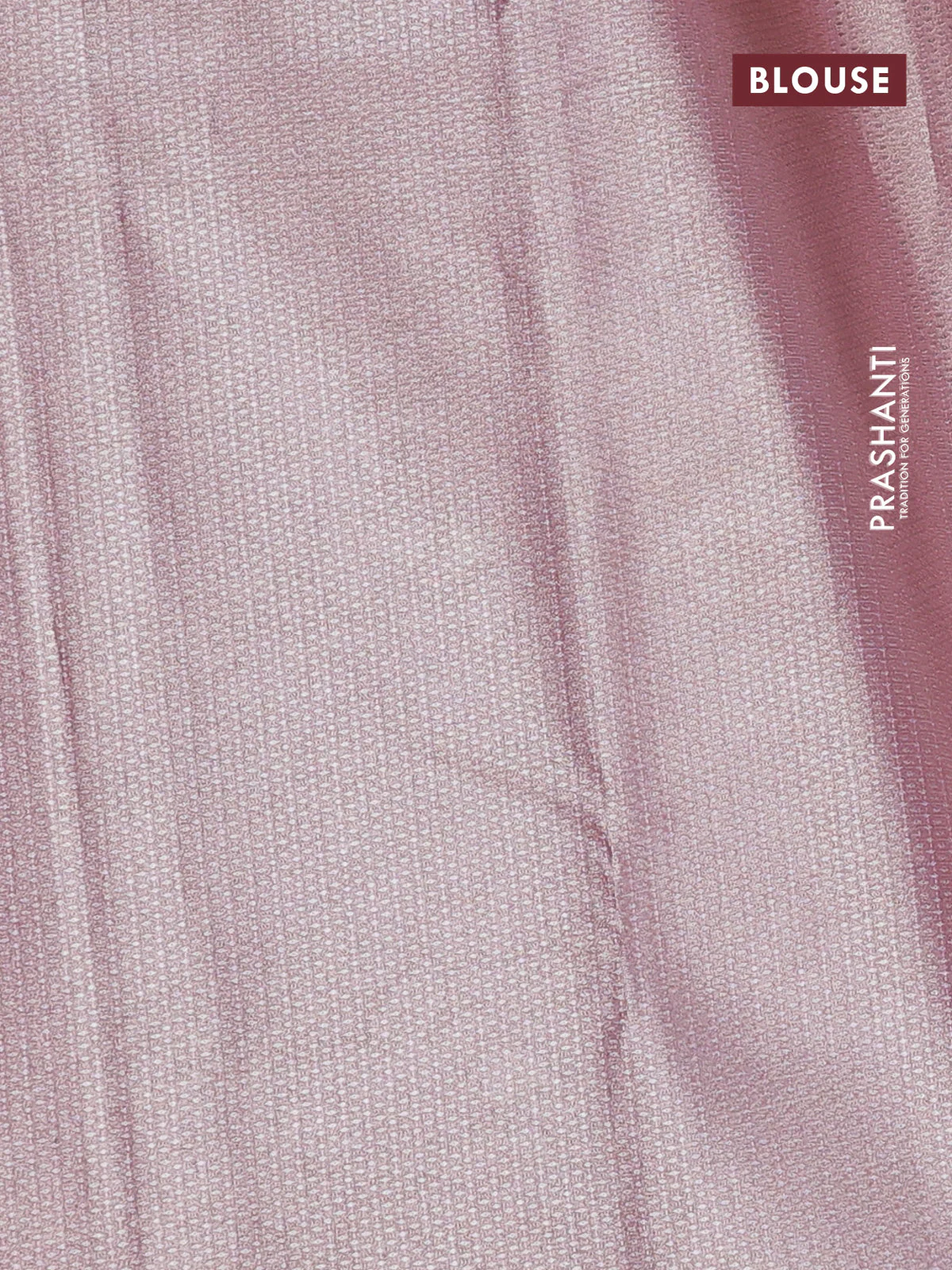Tissue saree pastel pink with embroidery work buttas and temple design zari border - Image 3