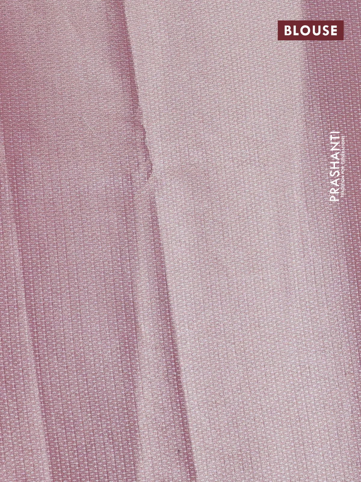 Tissue saree pastel pink with embroidery work buttas and temple design zari border - Image 3