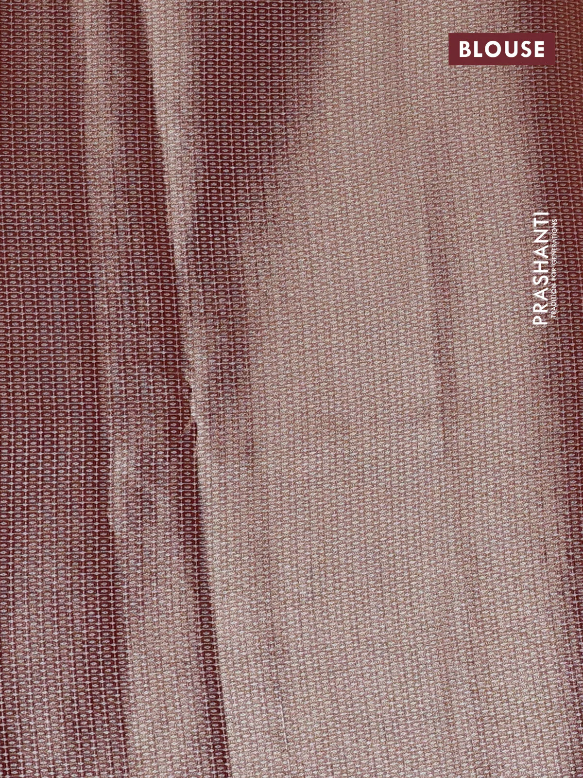 Tissue saree rust shade with embroidery work buttas and temple design zari border - Image 3