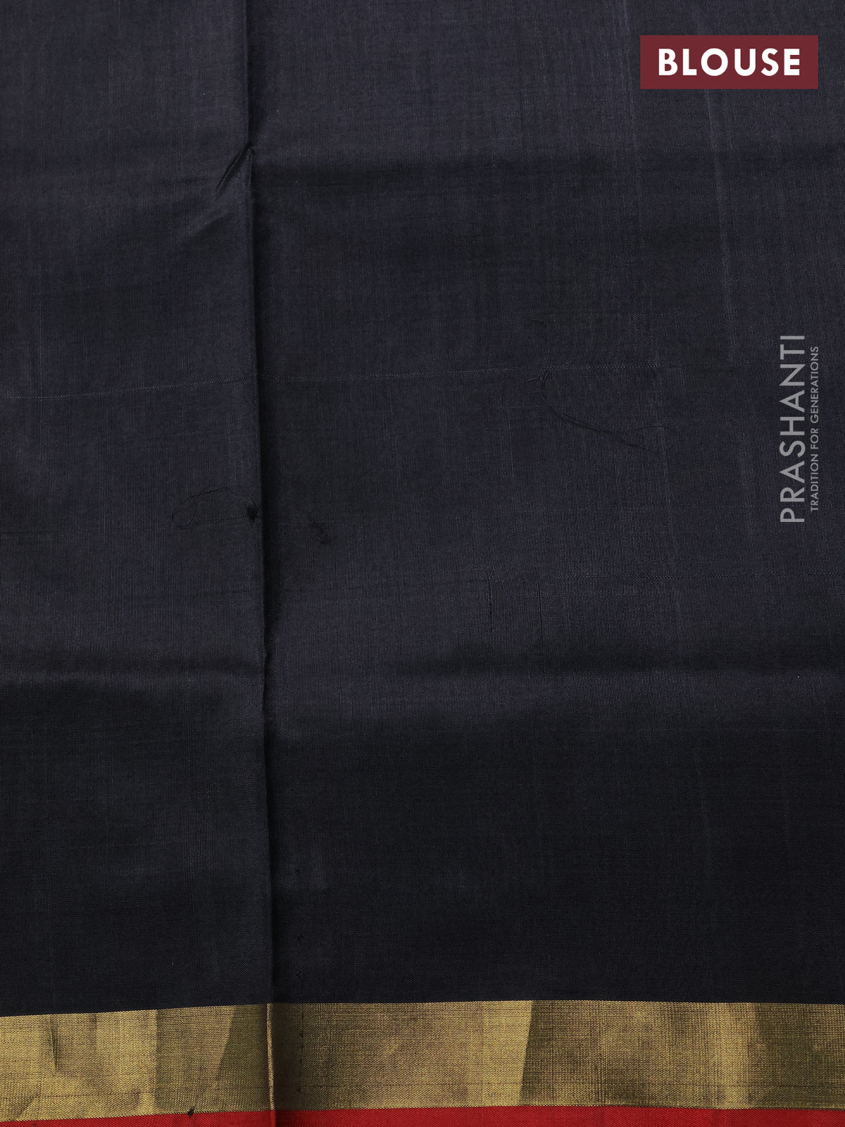 Uppada jamdhani silk saree black and red with allover floral jamdhani weaves and zari woven border - Image 4
