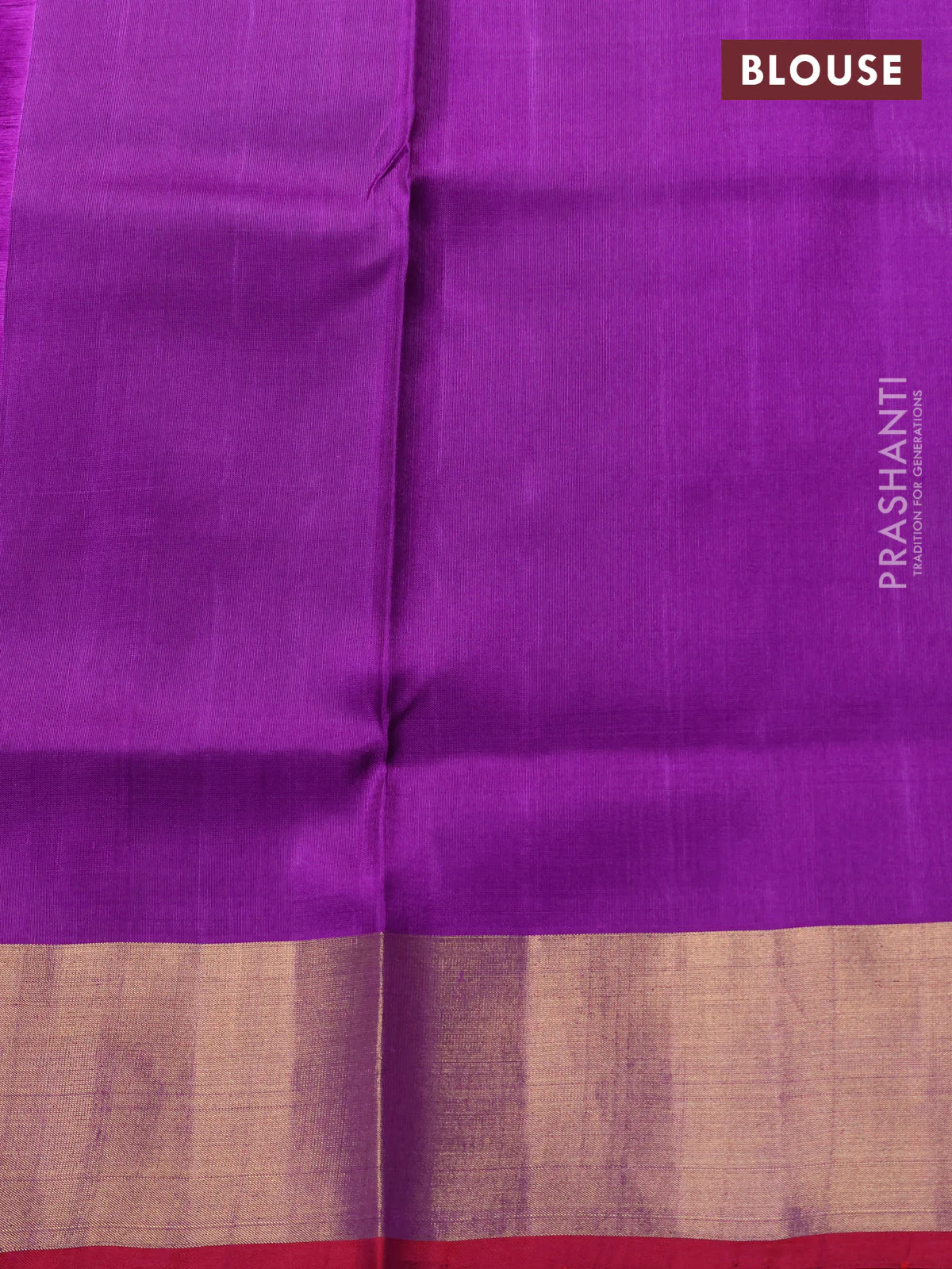 Uppada jamdhani silk saree purple and red with allover floral jamdhani weaves and zari woven border - Image 4