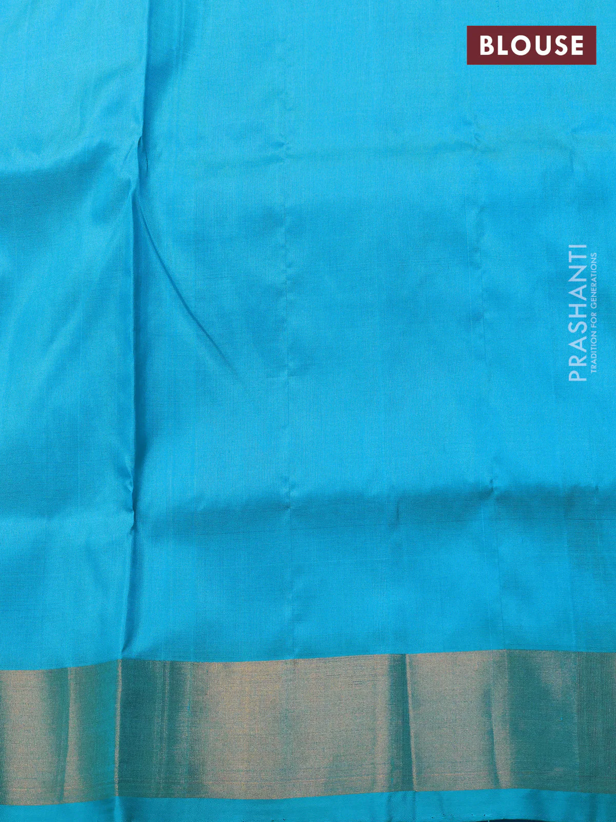 Uppada jamdhani silk saree teal blue with allover floral jamdhani weaves and zari woven border - Image 4