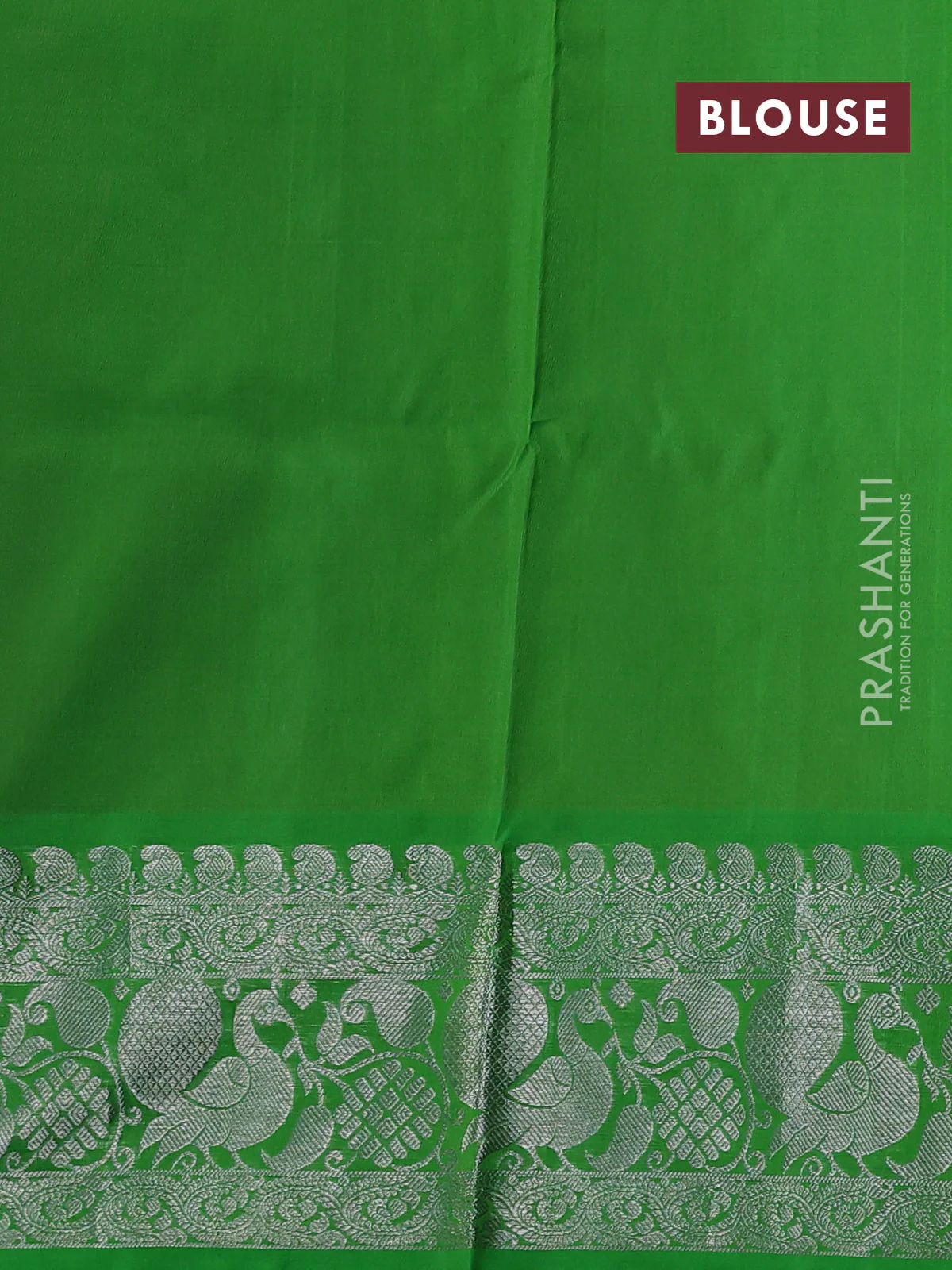 Venkatagiri silk saree light pink and light green with allover silver zari woven buttas and silver zari woven annam border - Image 4