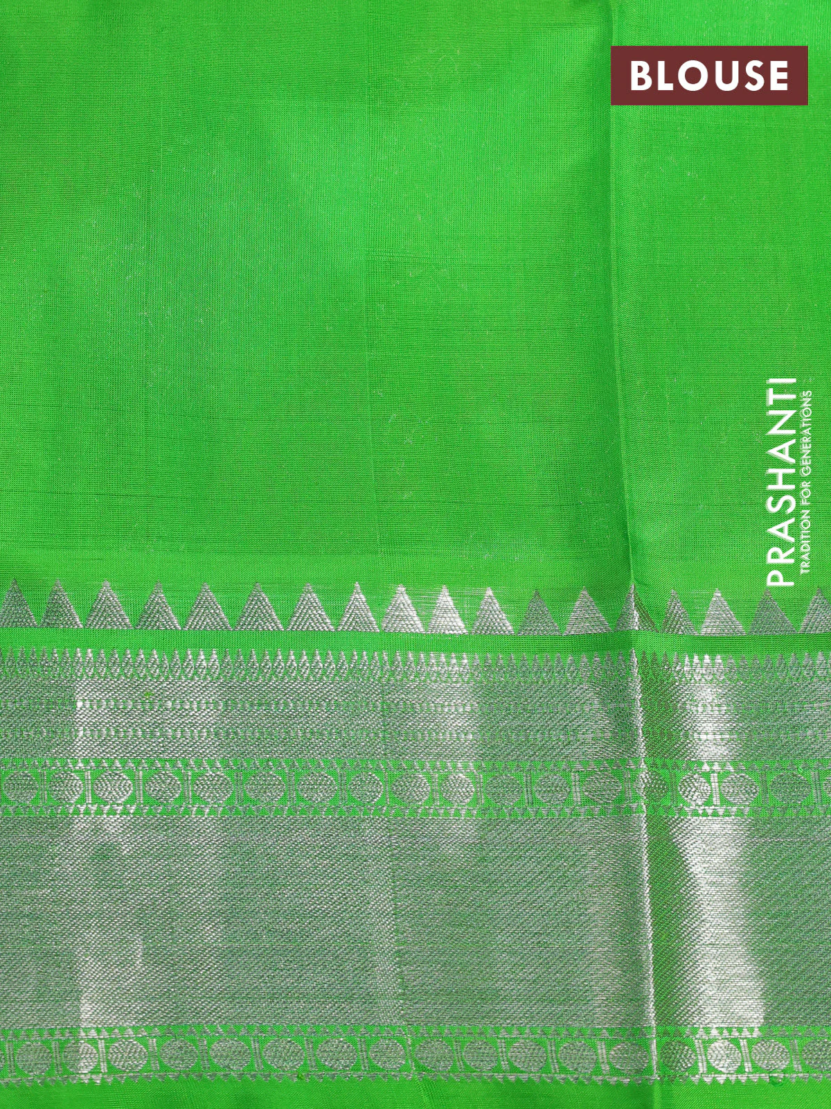 Venkatagiri silk saree light pink and light green with silver zari woven buttas and silver zari woven border - Image 4