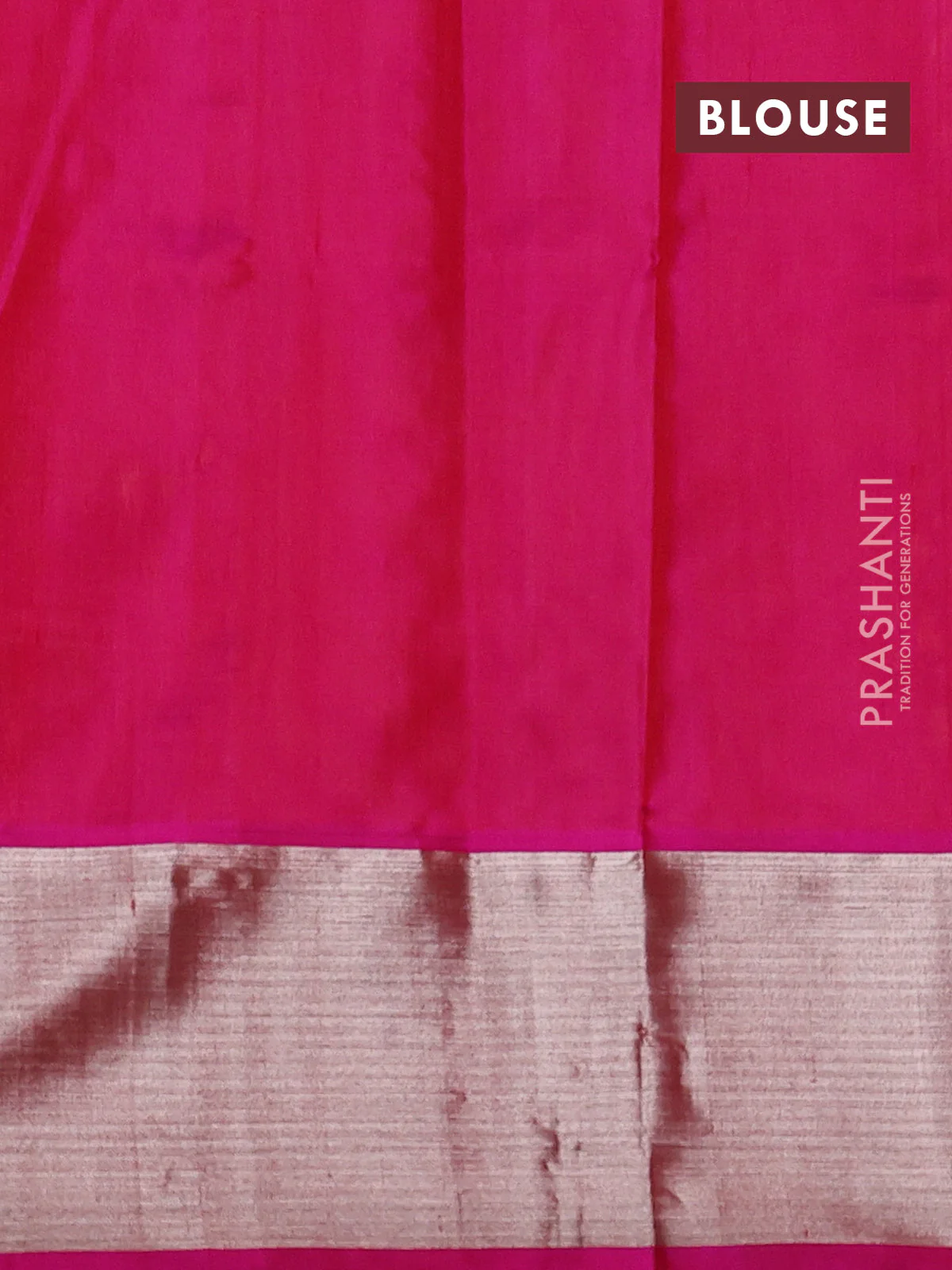 Venkatagiri silk saree mustard yellow and pink with silver zari woven buttas and silver zari woven border - Image 4