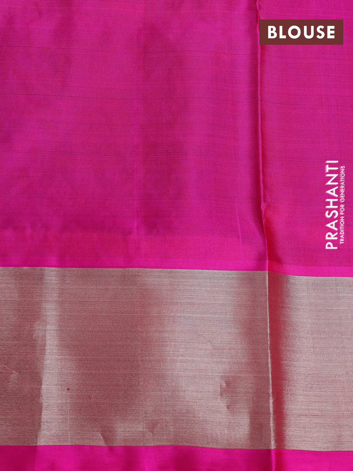 Venkatagiri silk saree purple and pink with silver zari woven buttas and silver zari woven border - Image 4