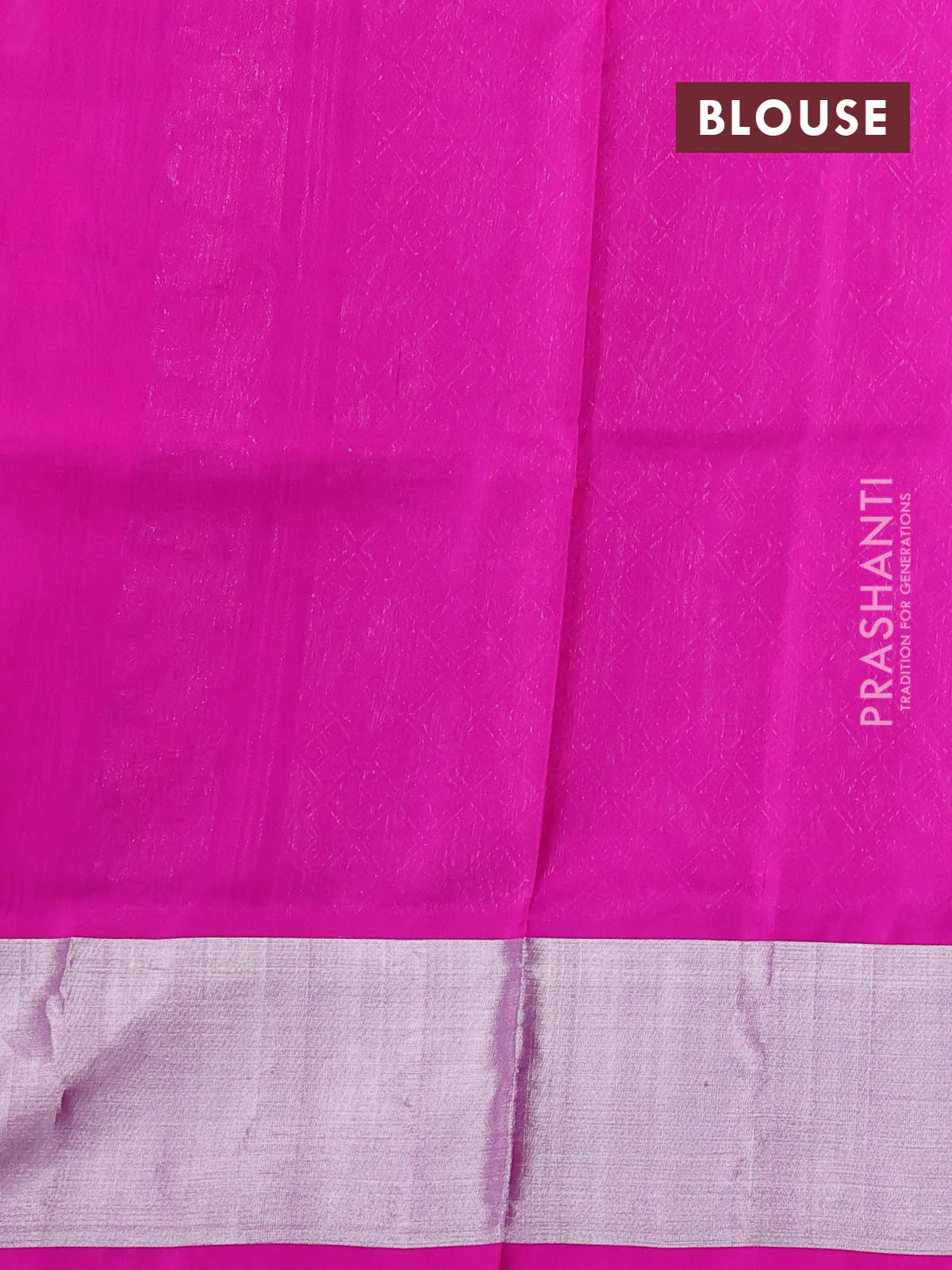 Venkatagiri silk saree purple and pink with thread & silver zari woven buttas and silver zari woven border - Image 4