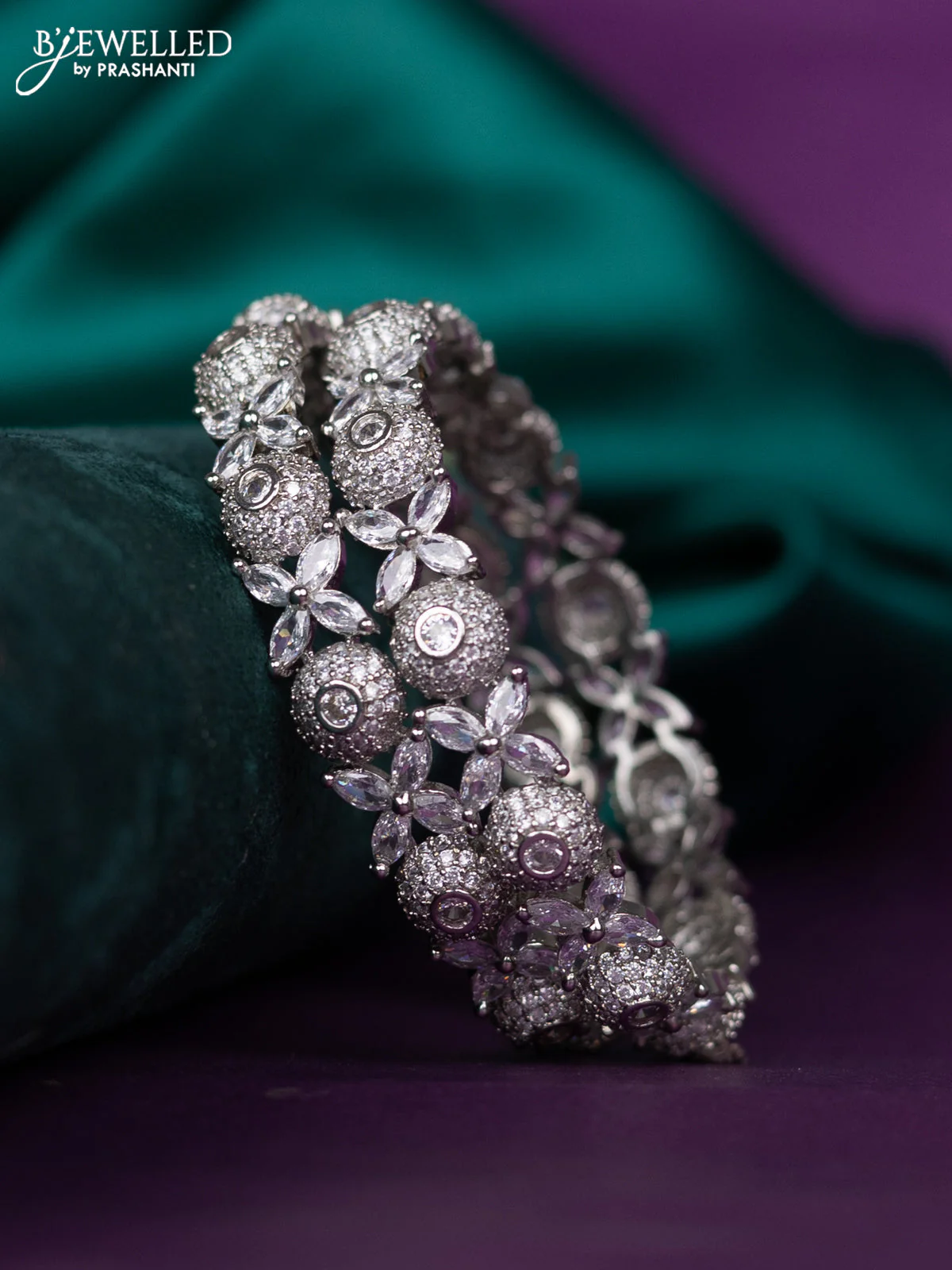 zircon bangle with cz stones