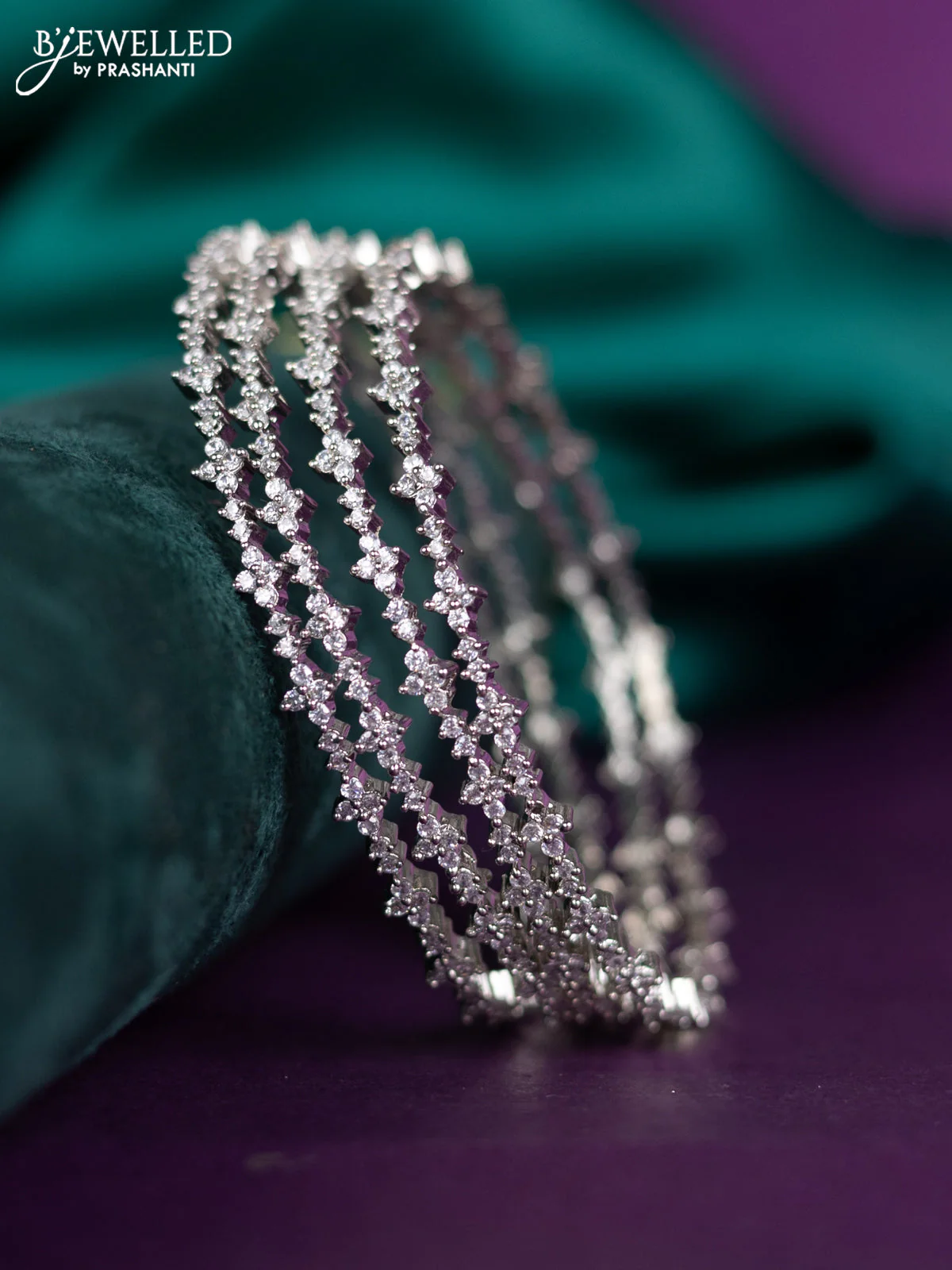 zircon bangle with cz stones