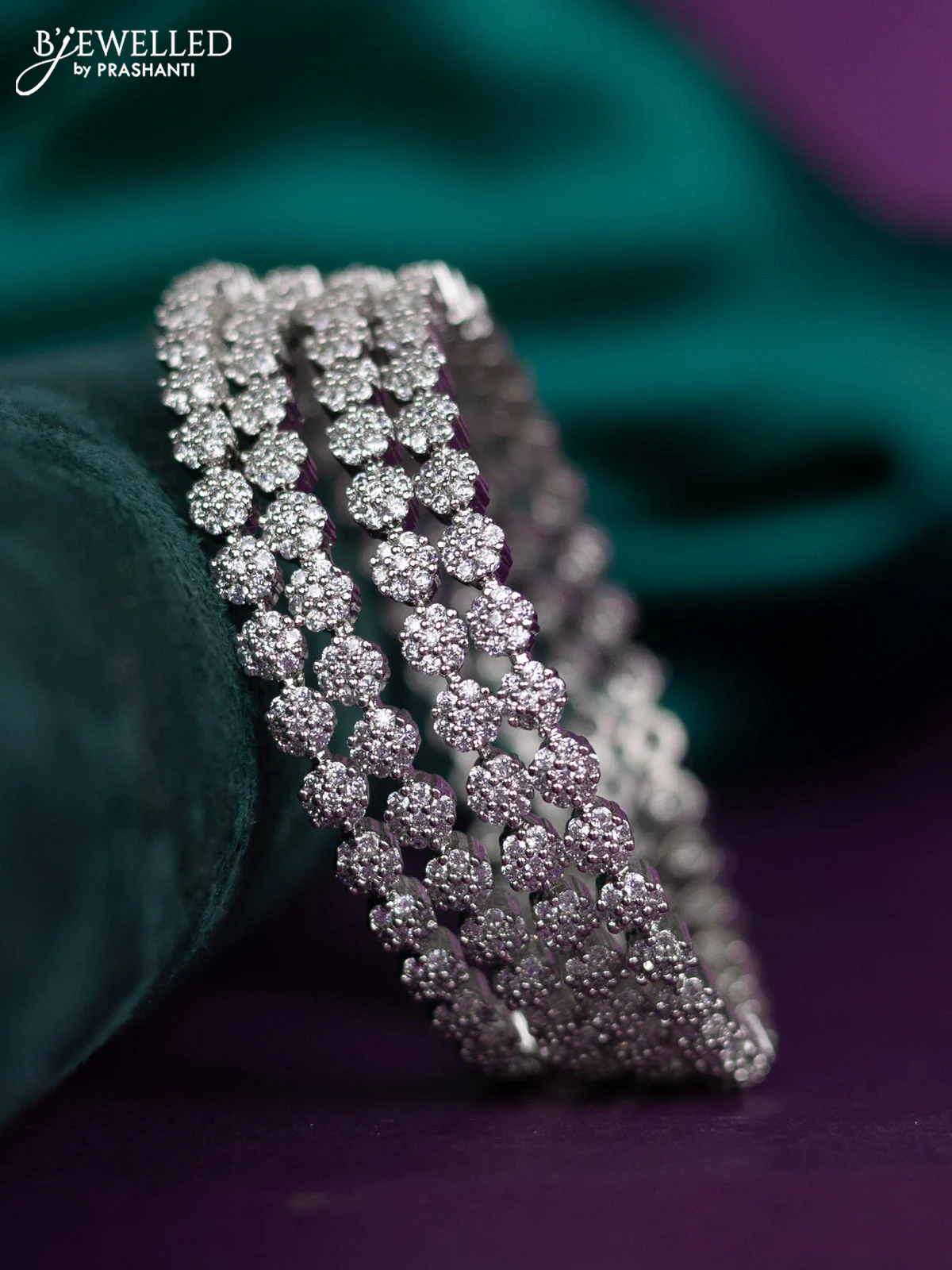 zircon bangle with cz stones