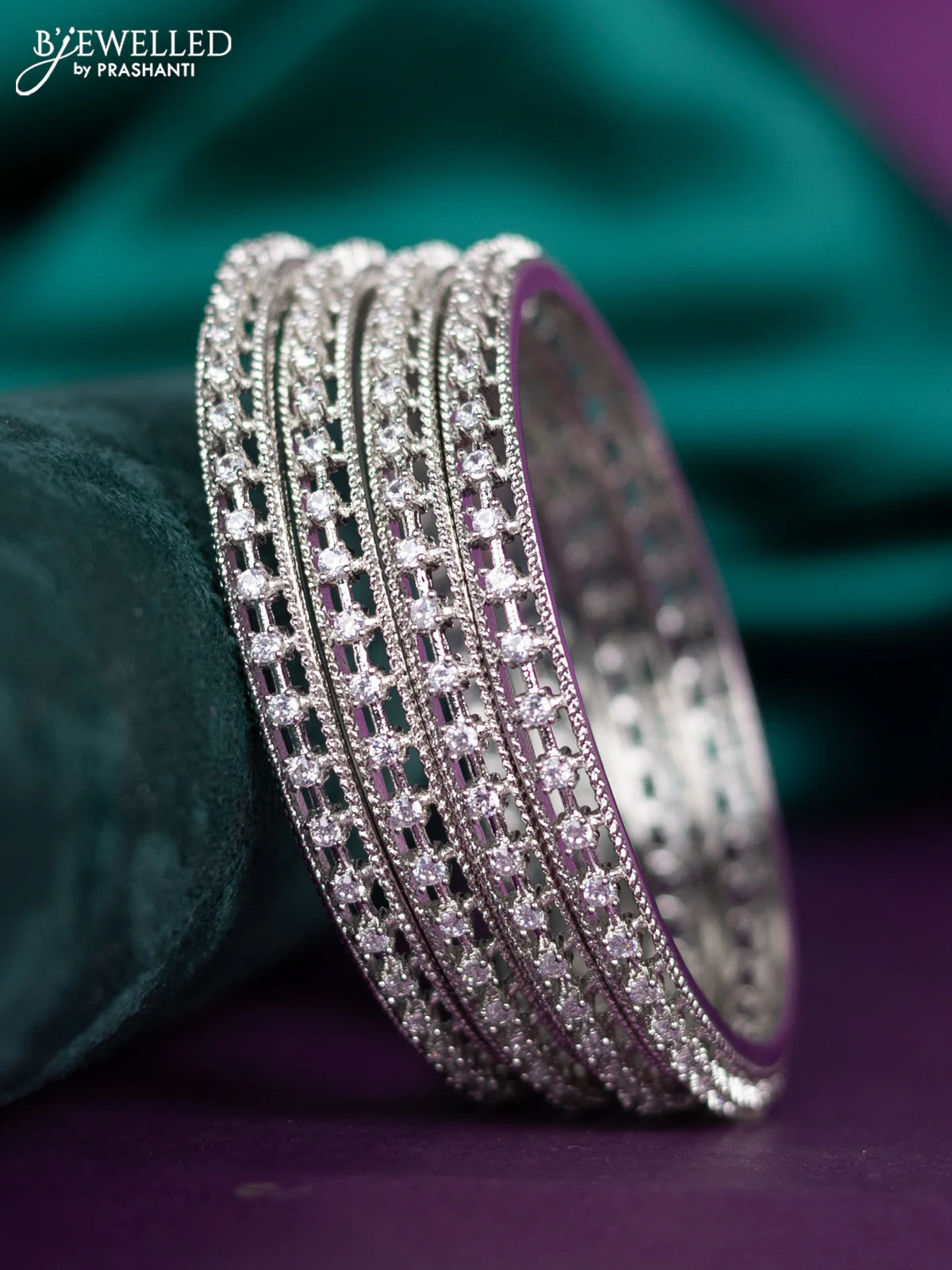 zircon bangle with cz stones