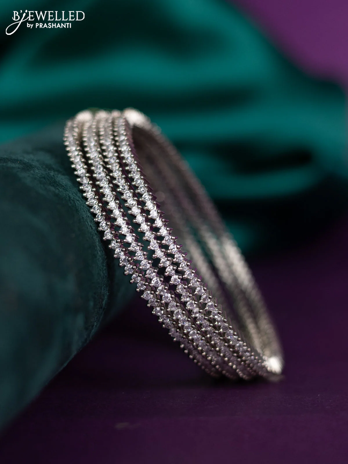 zircon bangle with cz stones