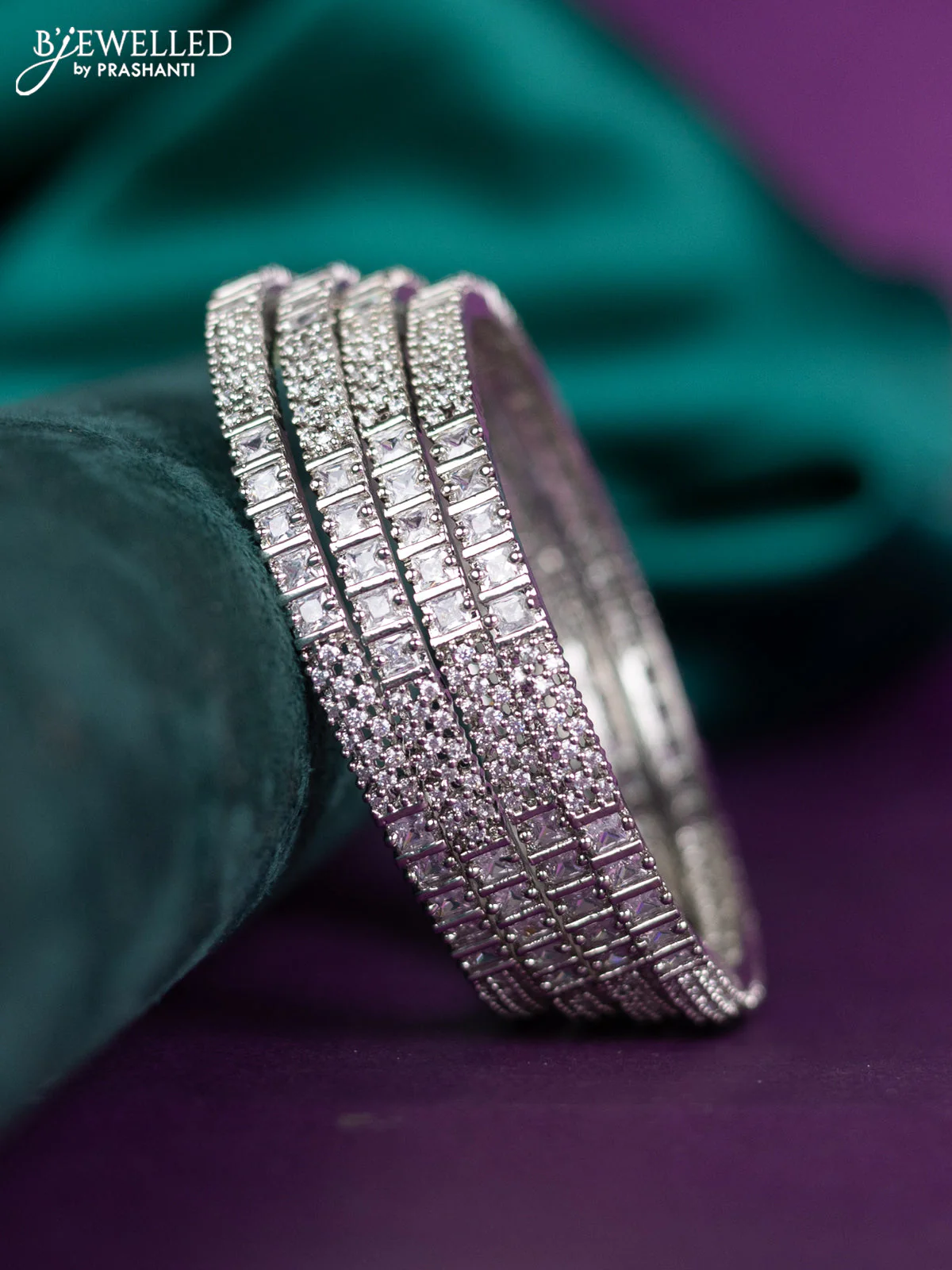 zircon bangle with cz stones