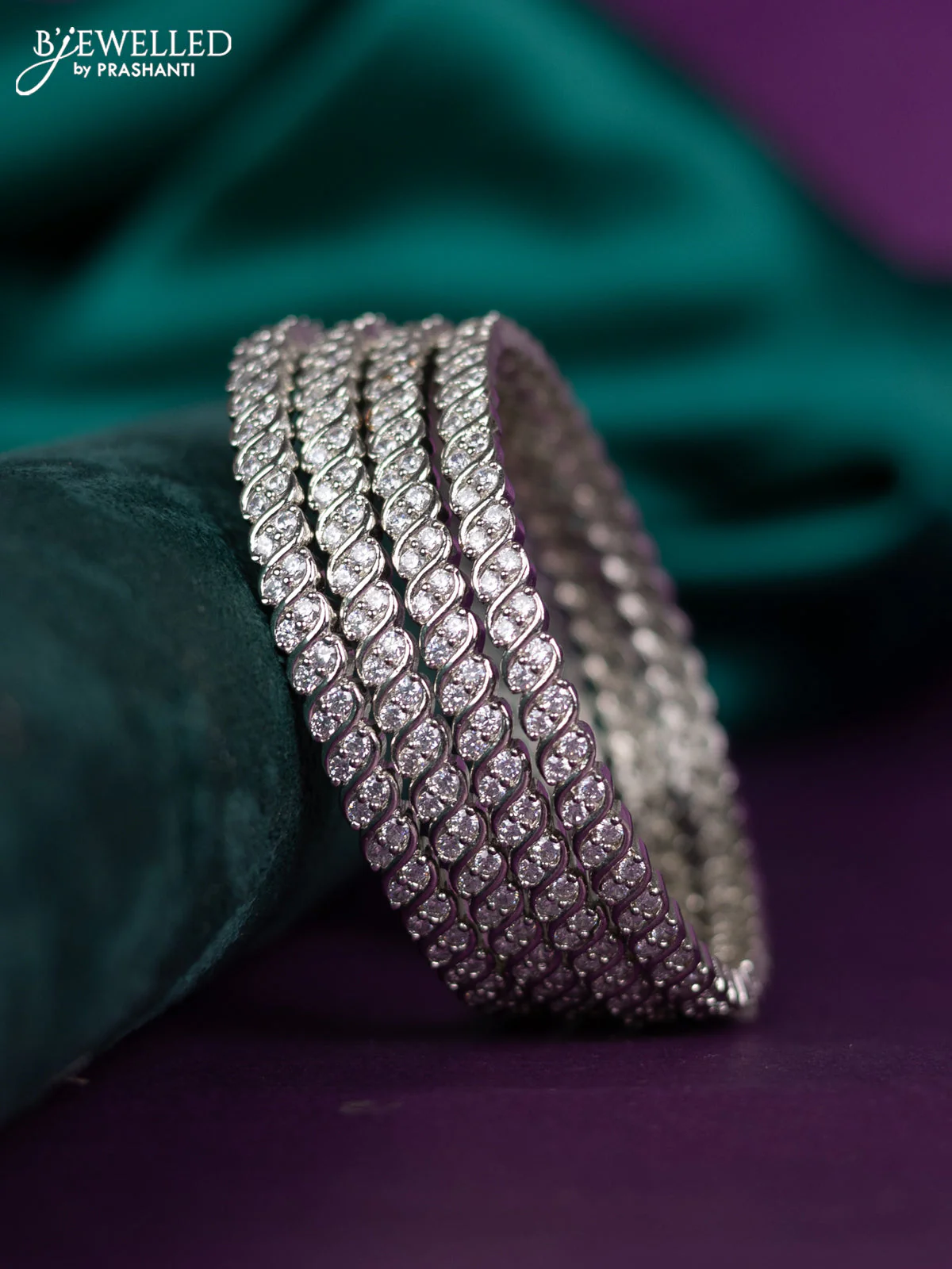zircon bangle with cz stones