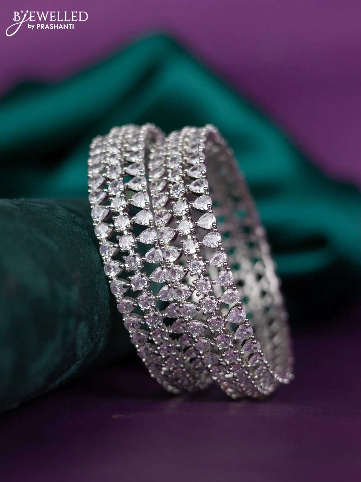 zircon bangle with cz stones