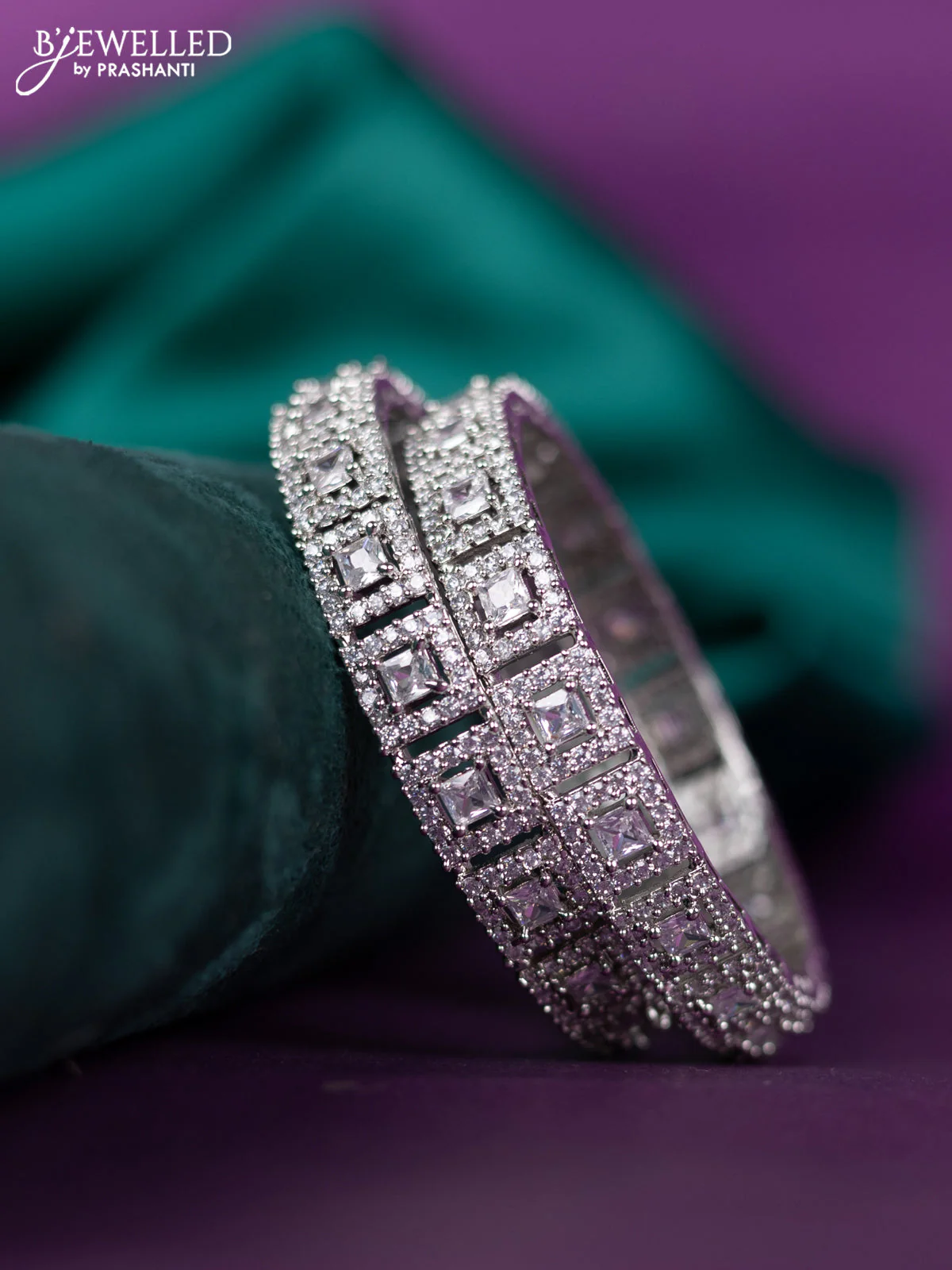 zircon bangle with cz stones